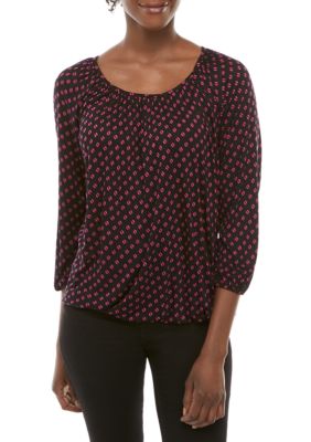 MICHAEL Michael Kors Sliced Dot Peasant Knit Top | belk