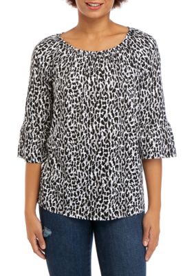 petite animal print tops