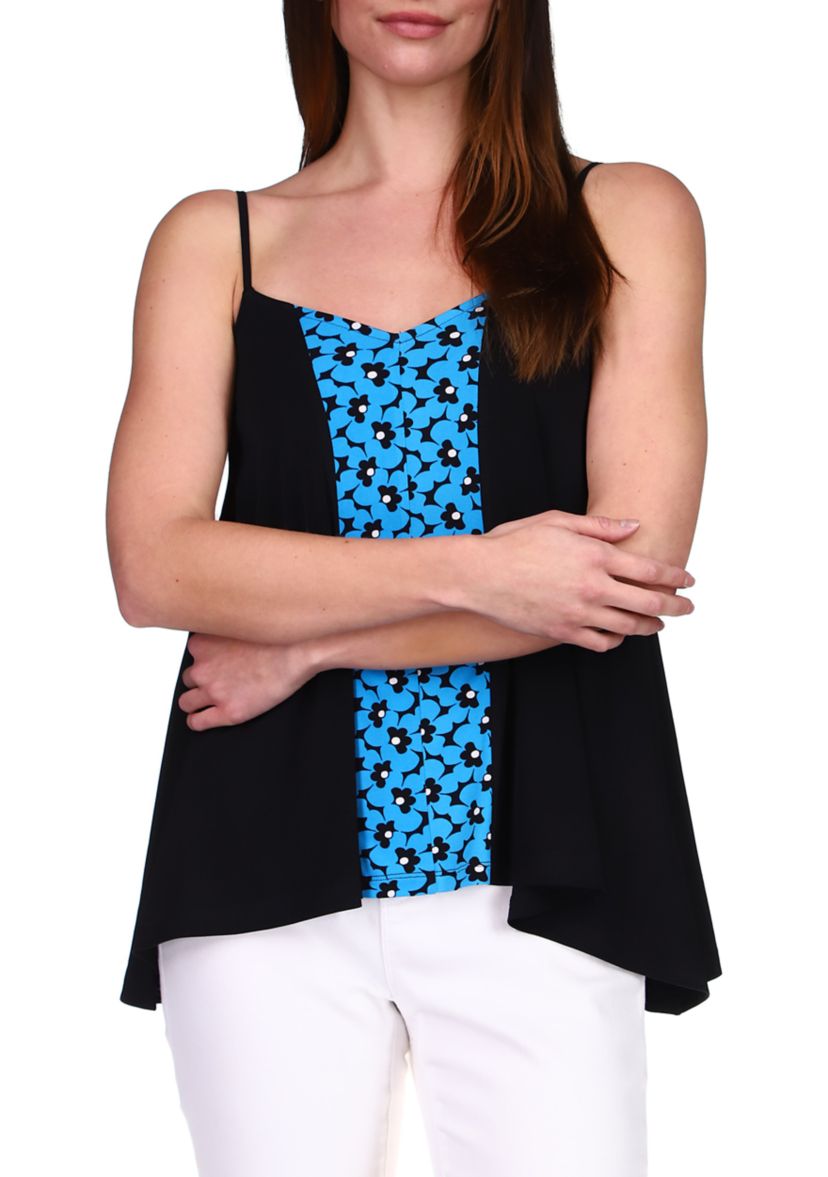 Petite Sleeveless Sixties Floral Top