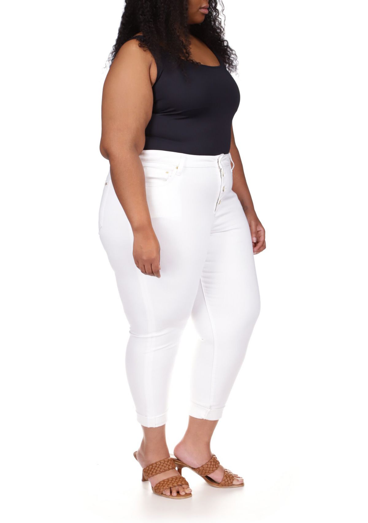 Plus Size Izzy Skinny Rolled Cuff Jeans