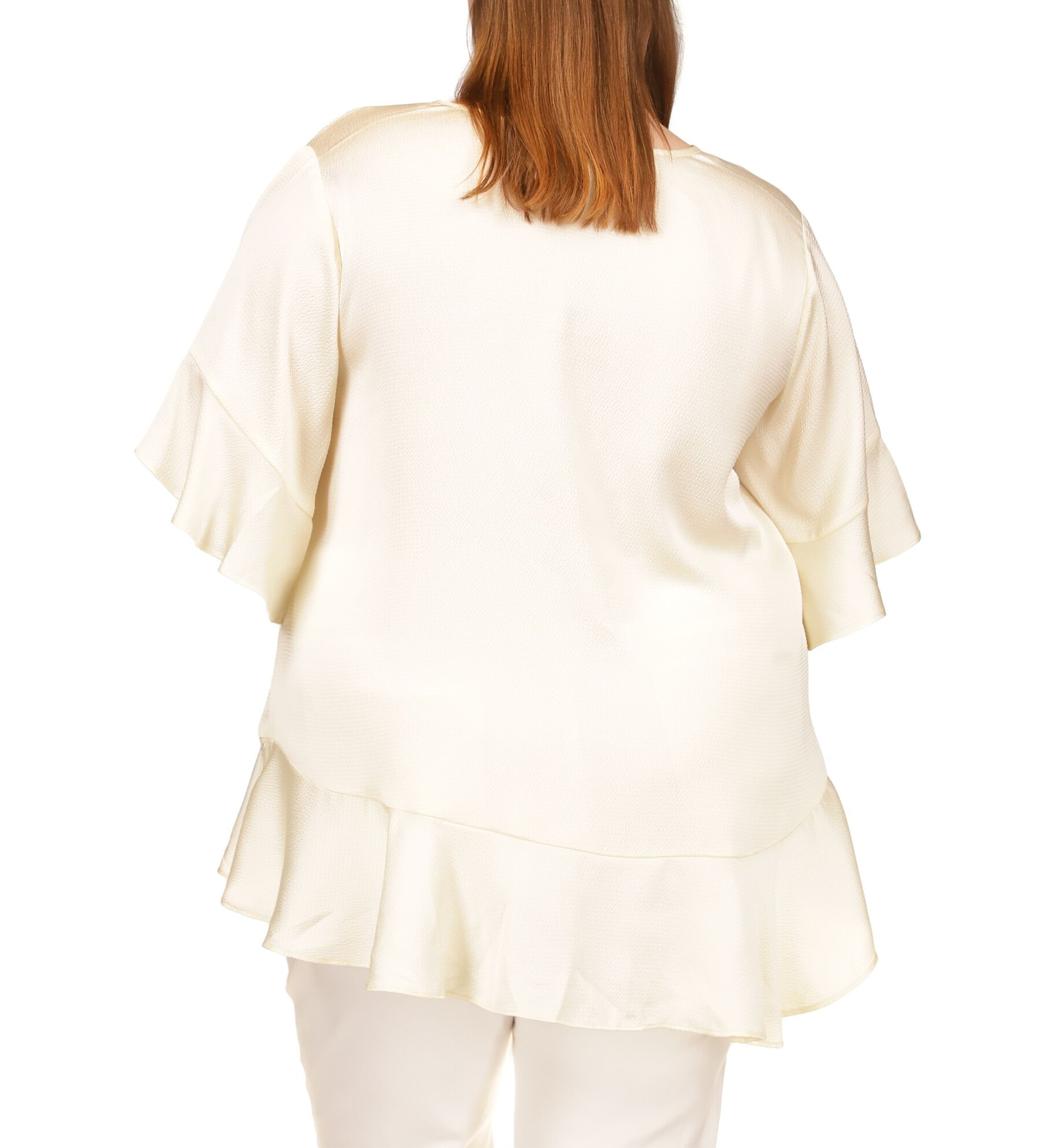 Plus Size Flutter Chain Neck Top