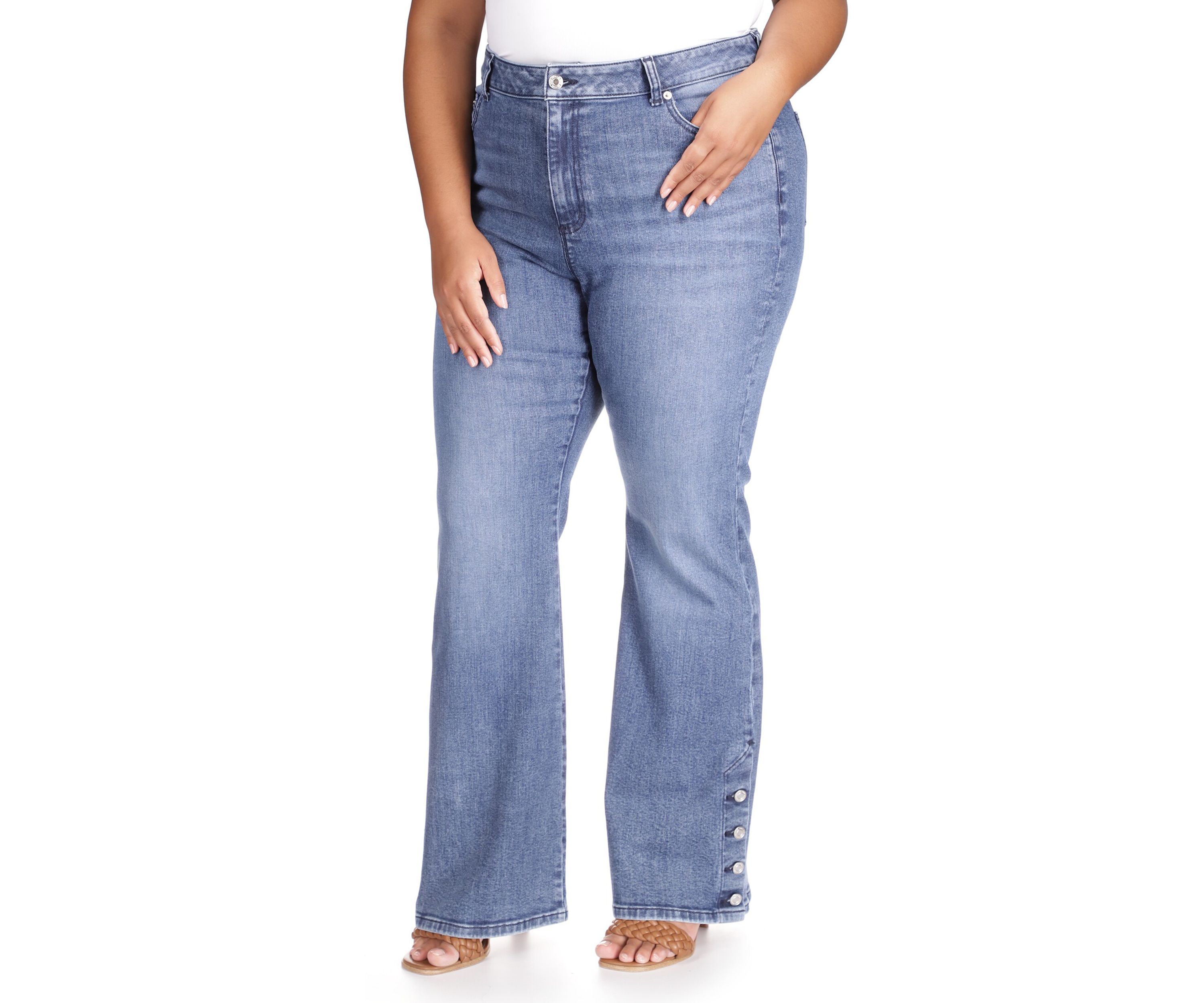 Plus Size Selma Shank Flare Denim Jeans