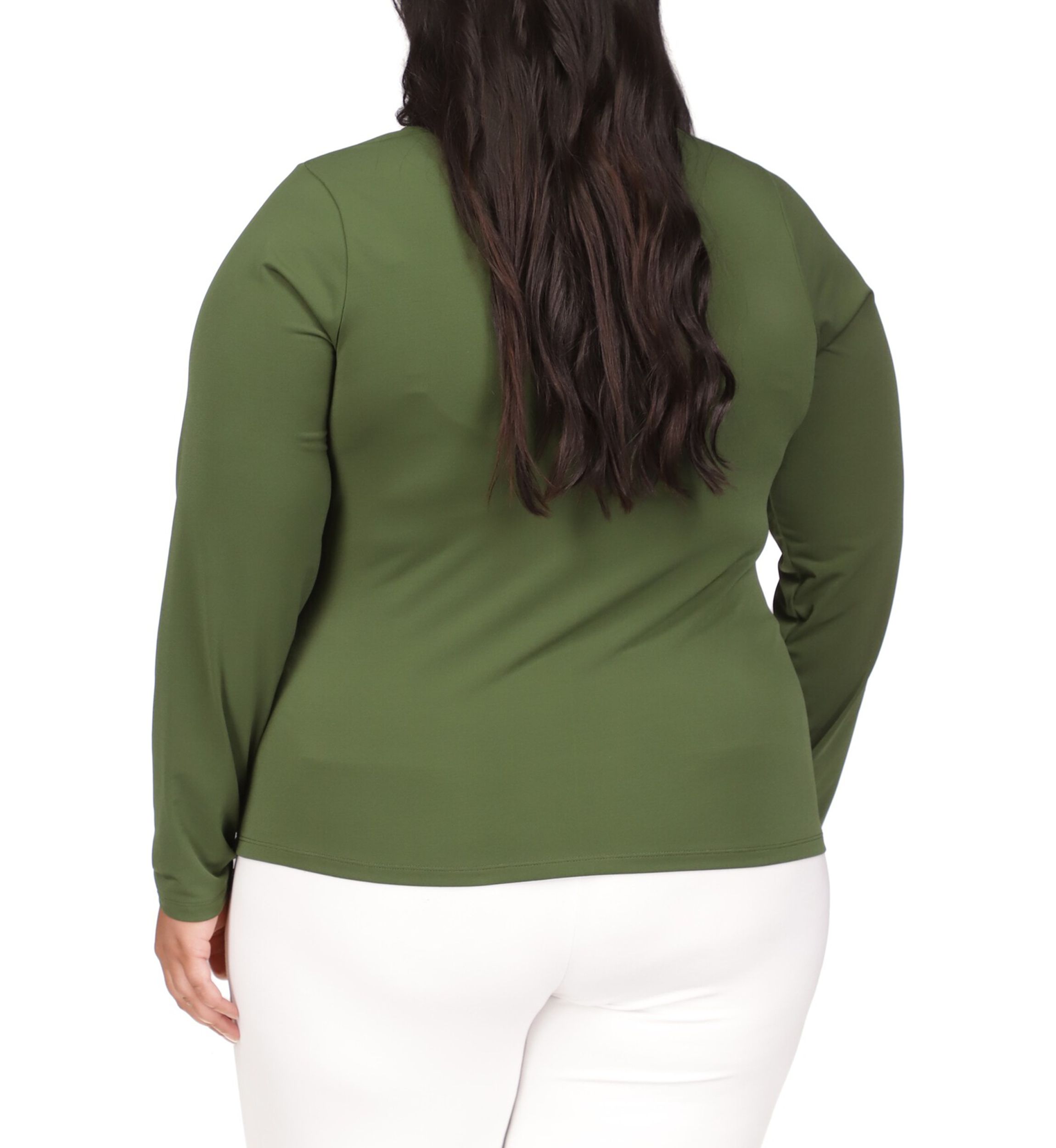 Plus Size Long Sleeve Hardware Knit Top