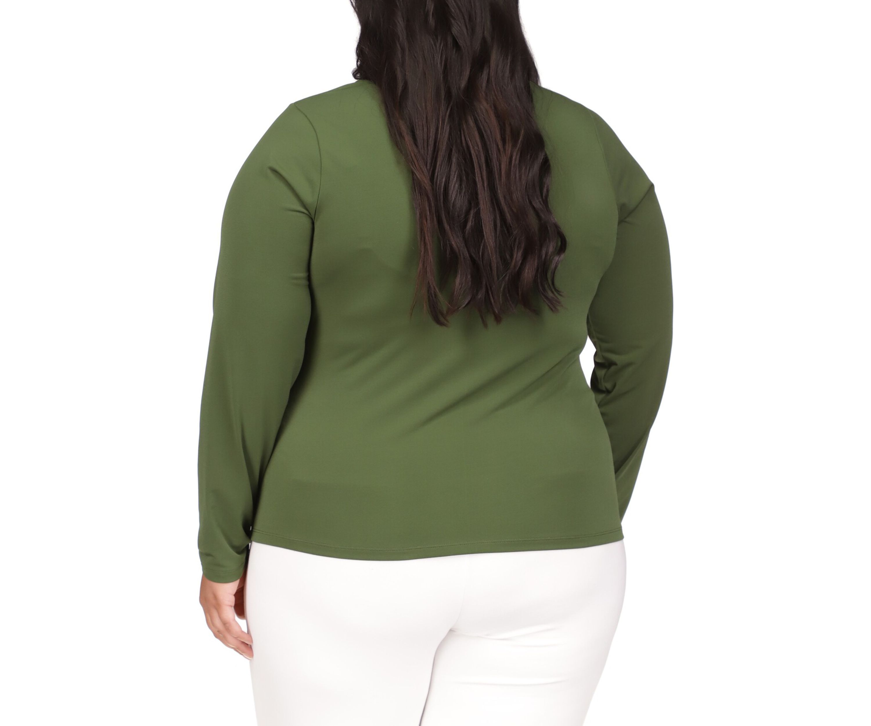 Plus Size Long Sleeve Hardware Knit Top