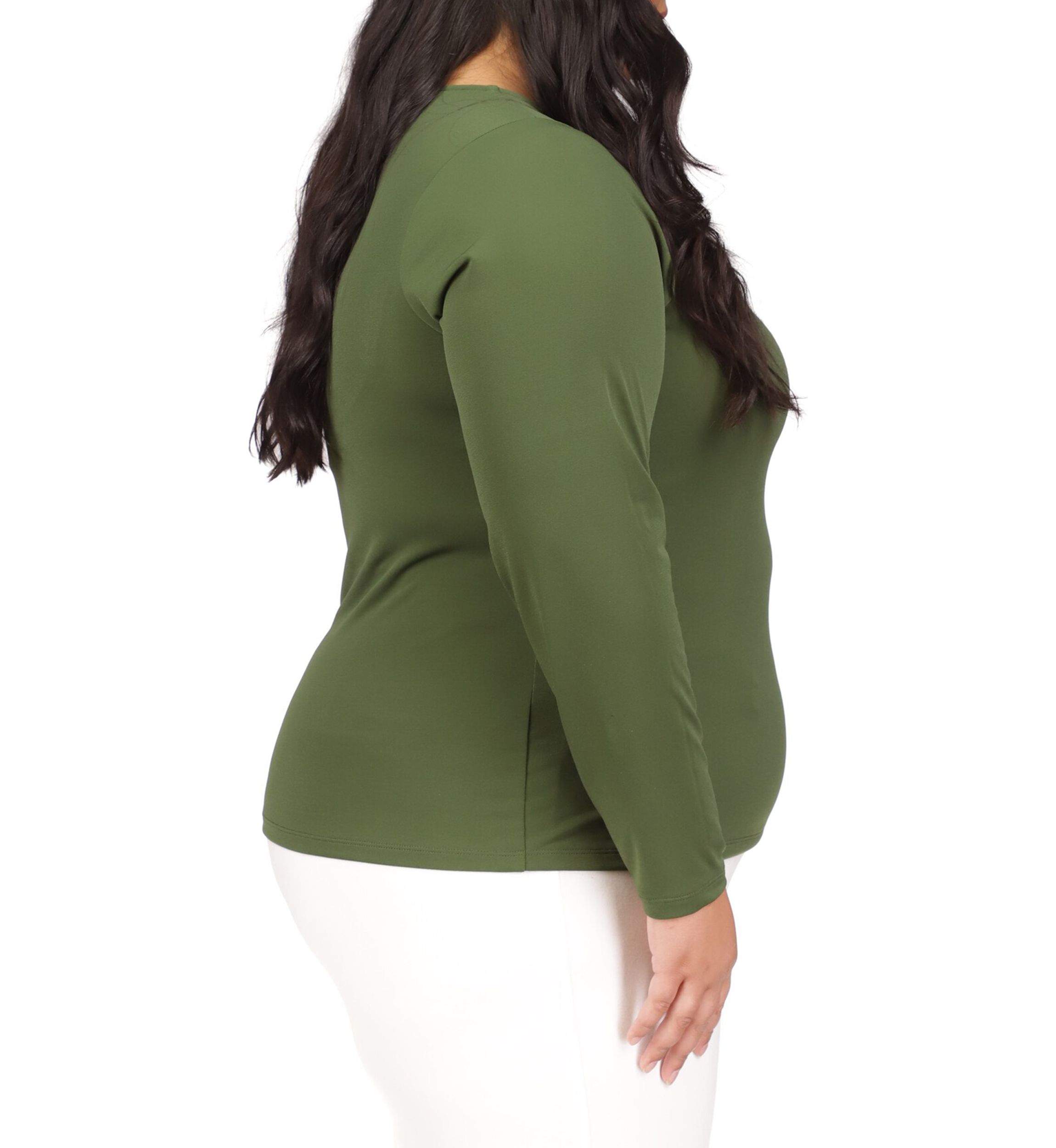 Plus Size Long Sleeve Hardware Knit Top