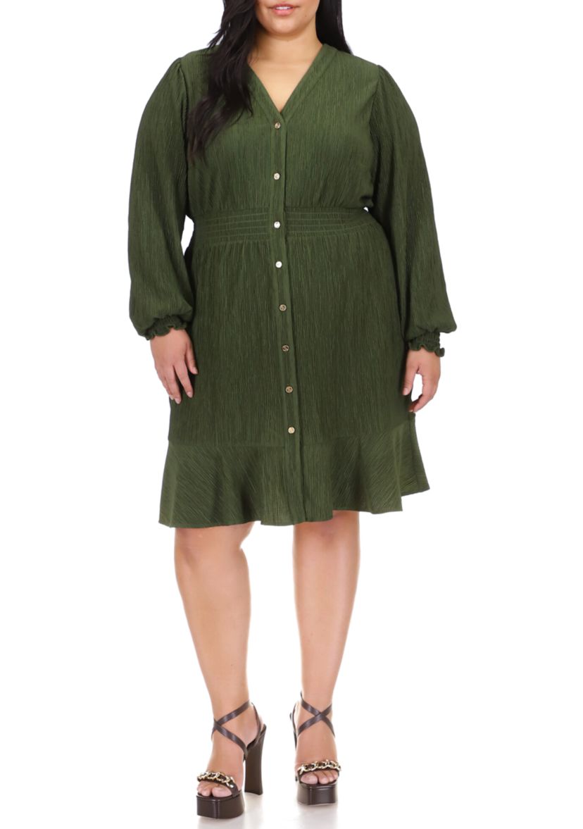 Plus Size Smocked Waist Dress
