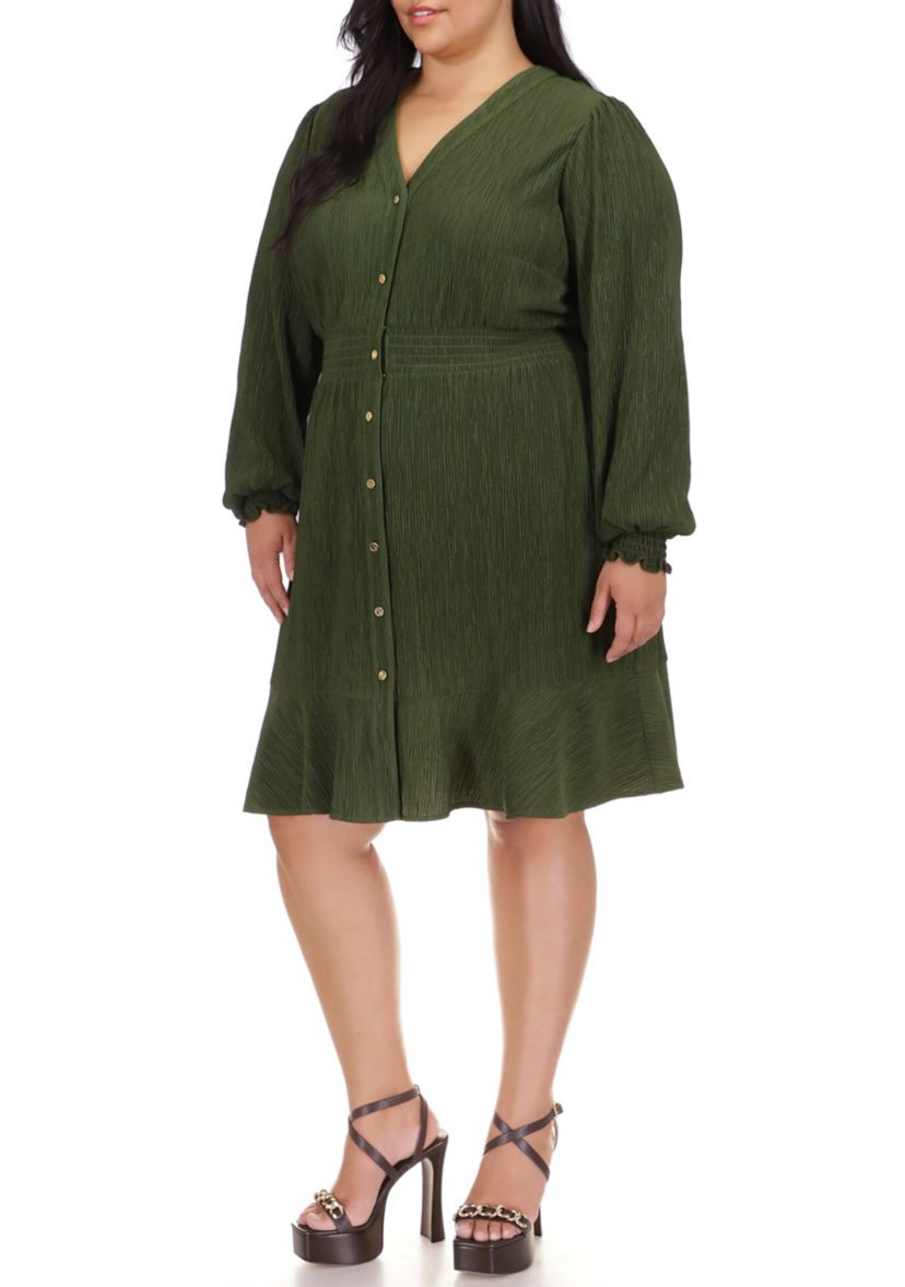 Plus Size Smocked Waist Dress