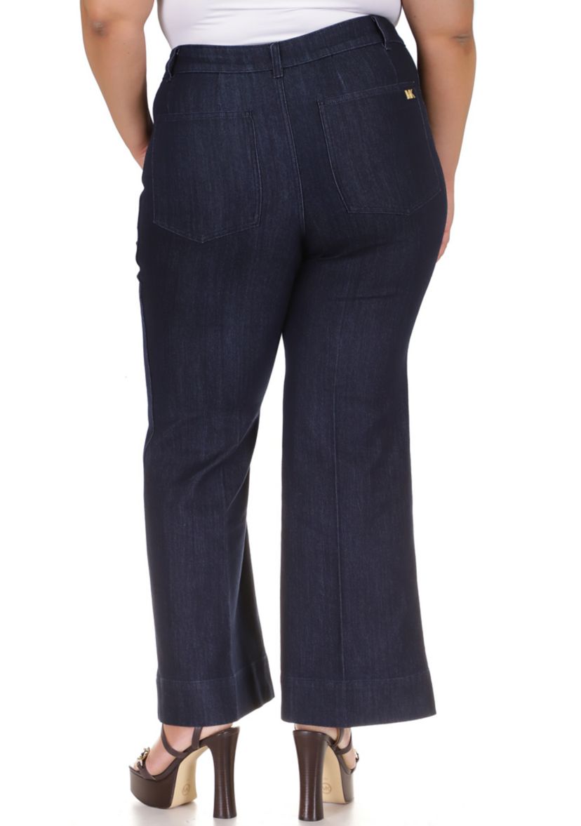 Plus Size High Rise Wide Leg Jeans