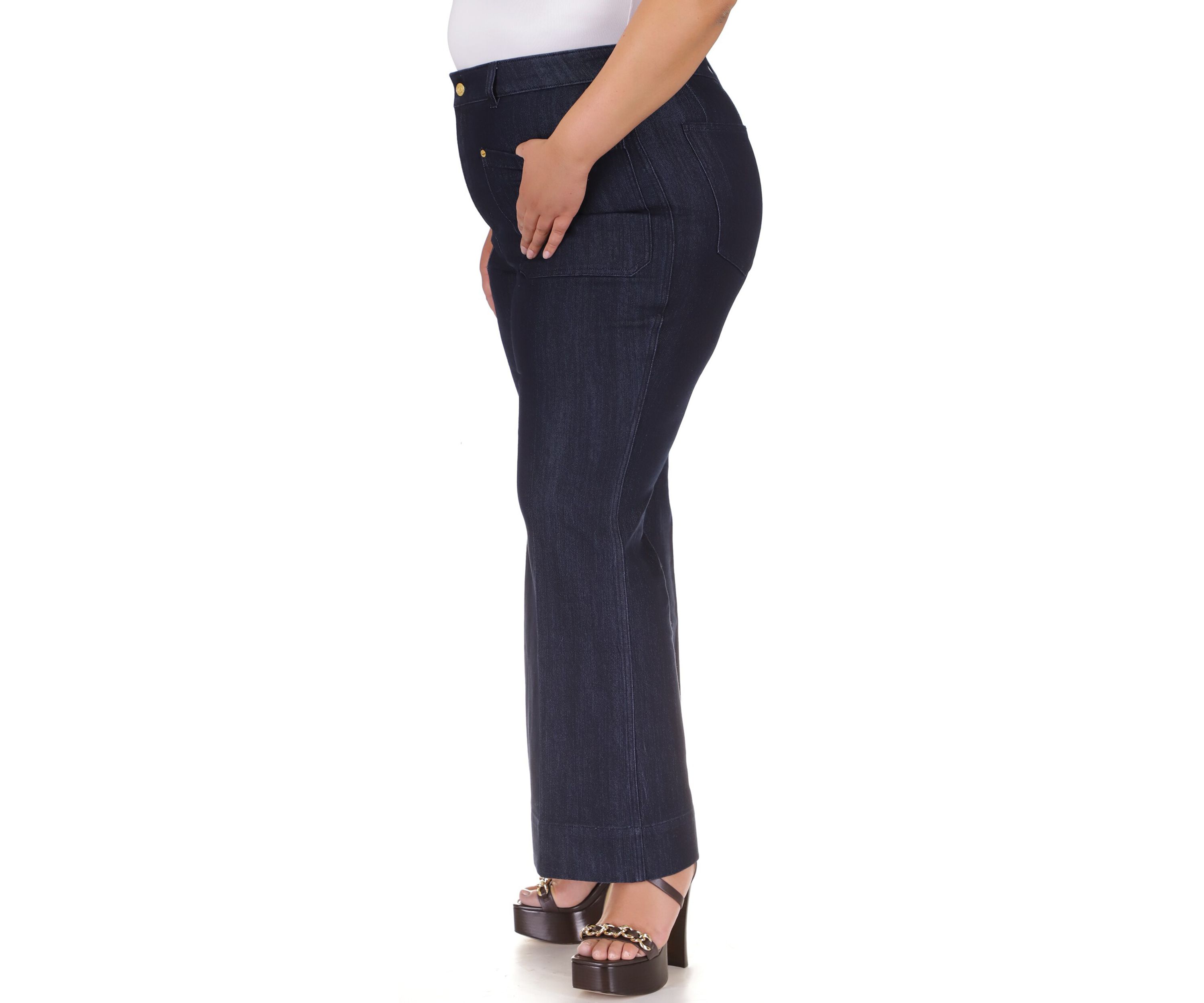 Plus Size High Rise Wide Leg Jeans