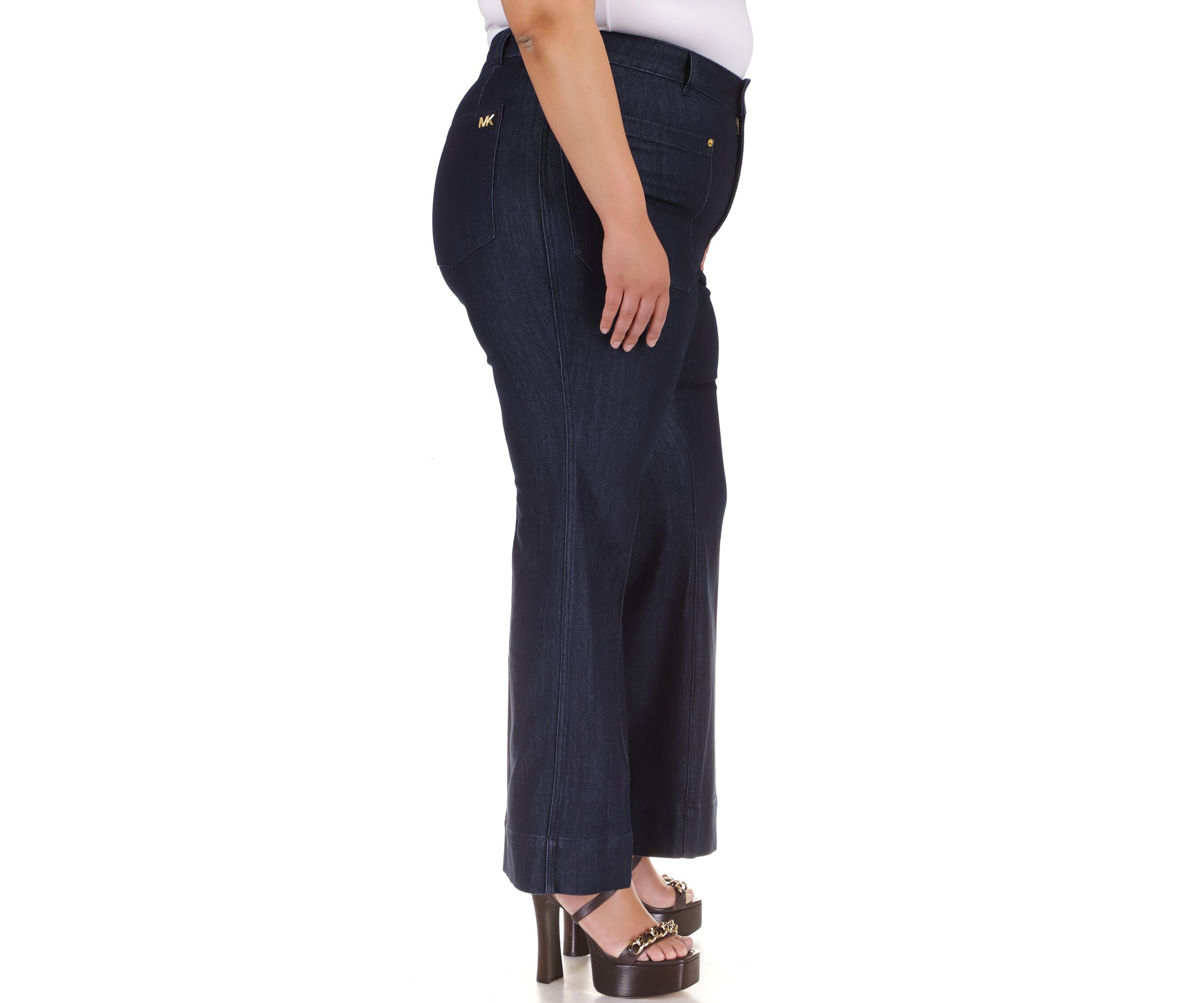 Plus Size High Rise Wide Leg Jeans