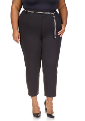 Woman's Pants MICHAEL Michael Kors Plus Size Cheetah Stripe Leggings