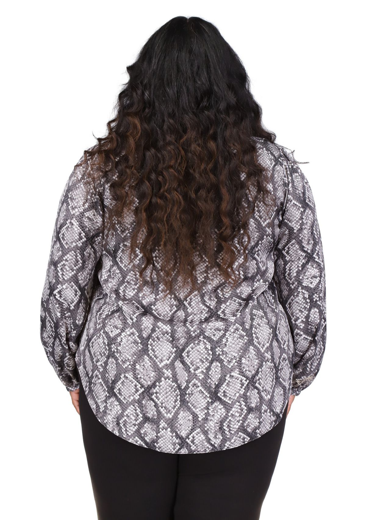Plus Size Anaconda Inverted Pleat Top 