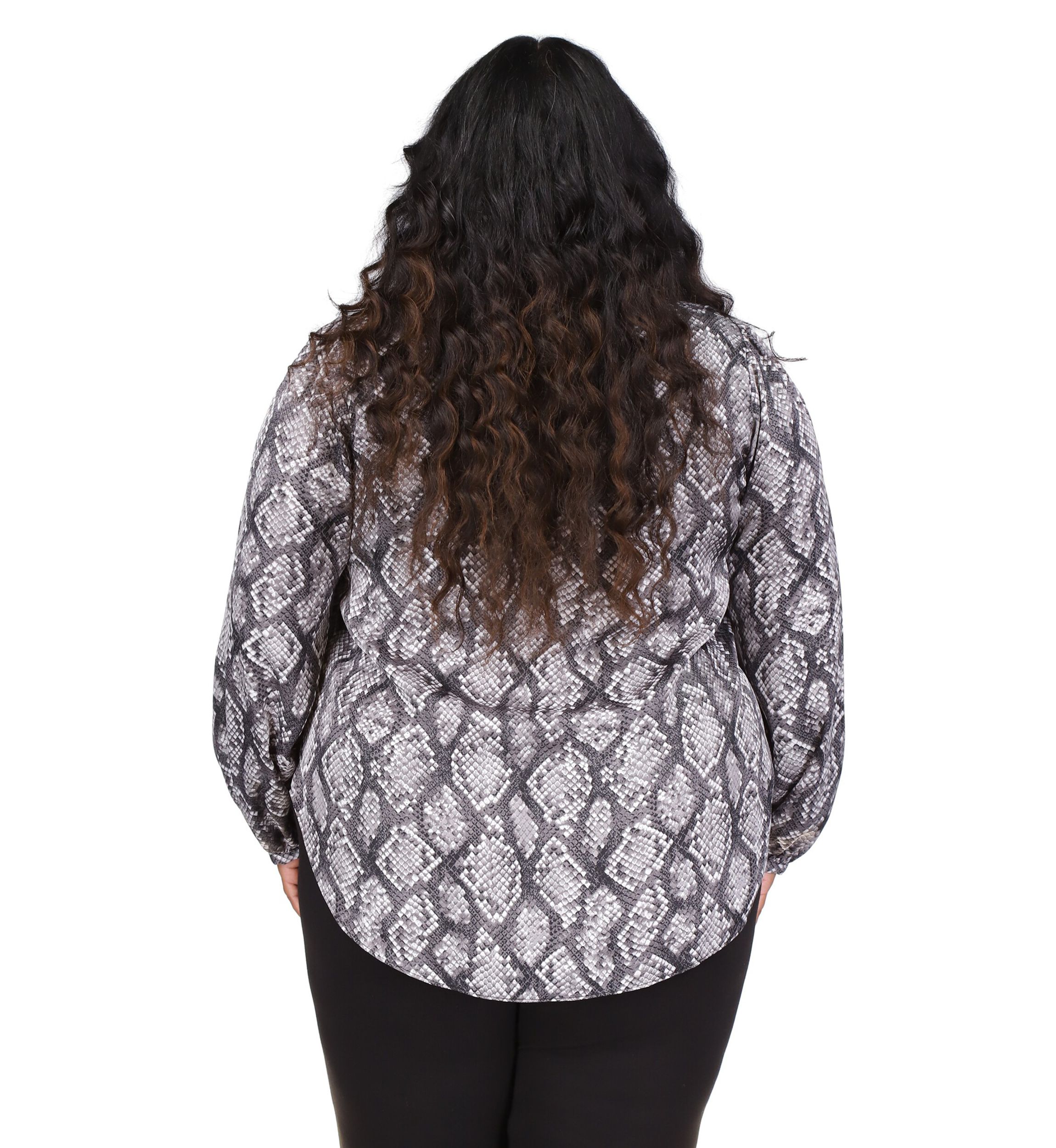 Plus Size Anaconda Inverted Pleat Top 