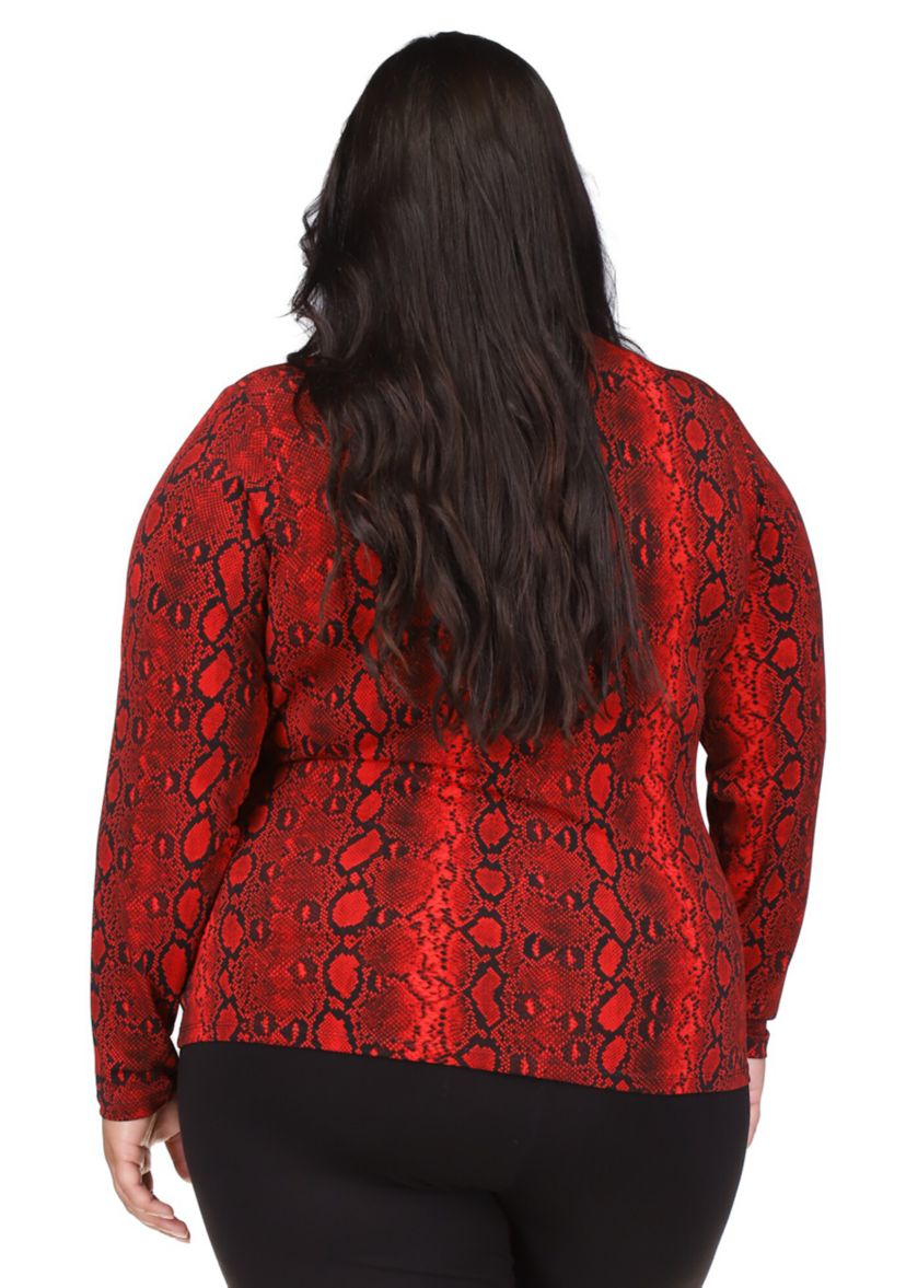 Plus Size Crossover Border Top