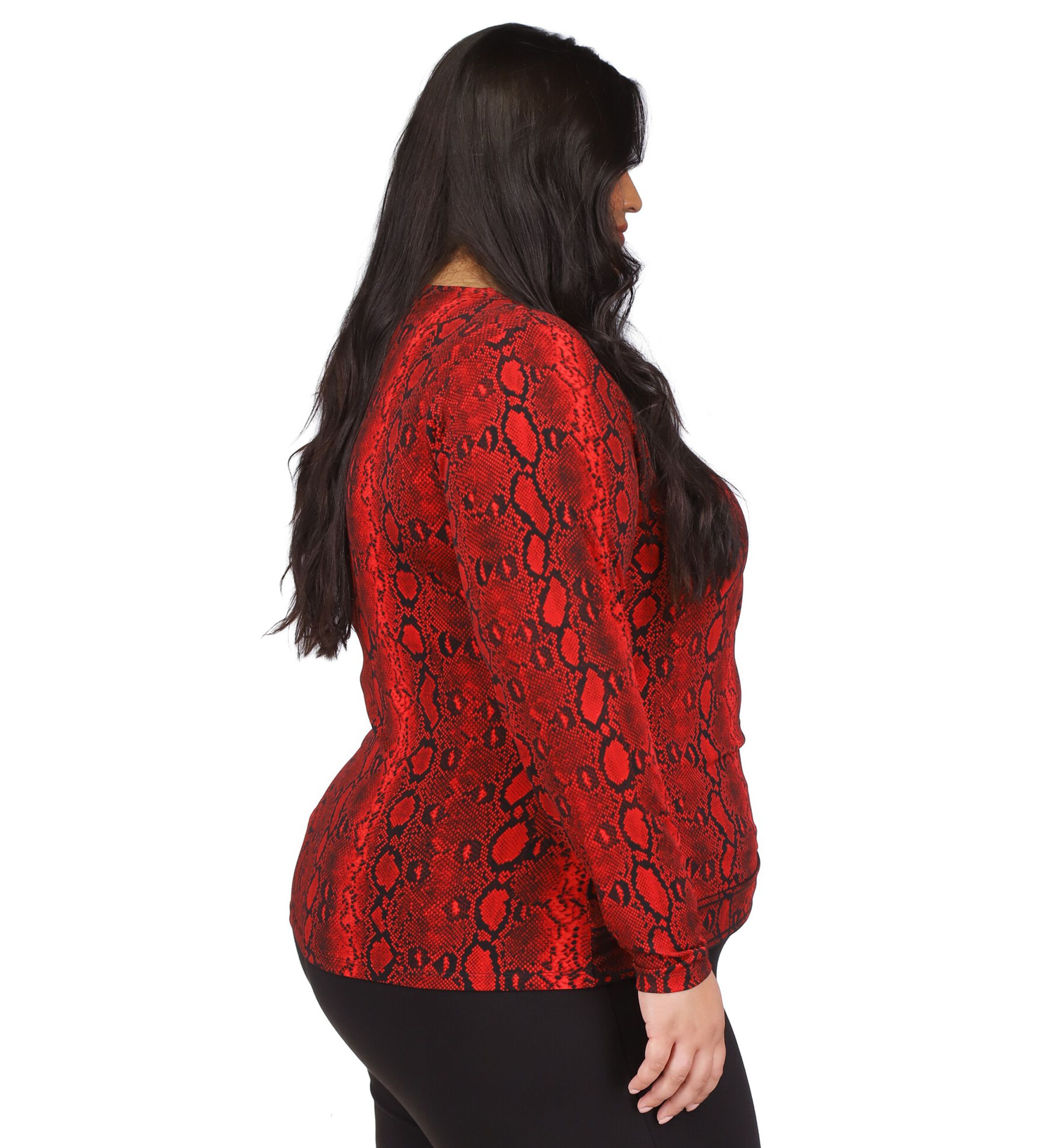 Plus Size Crossover Border Top