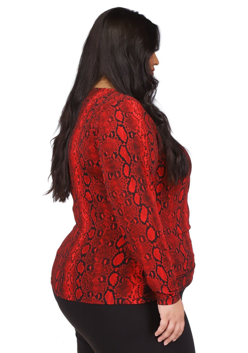 Plus Size Crossover Border Top