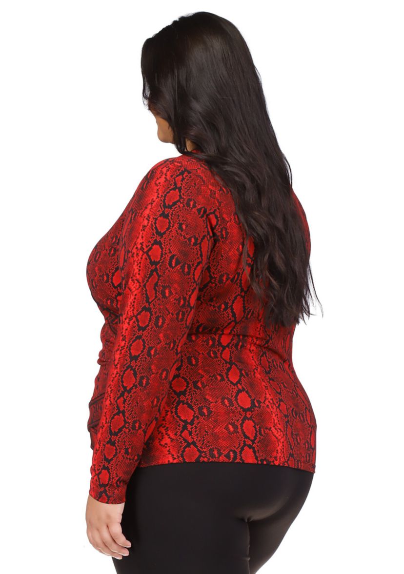 Plus Size Crossover Border Top