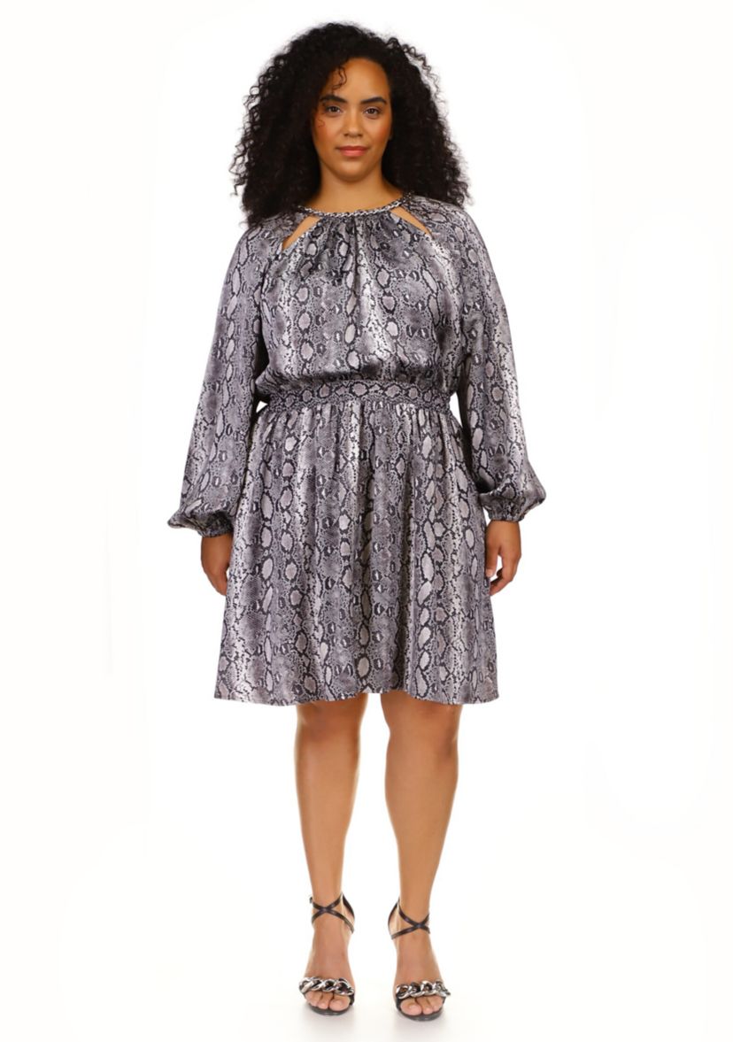Plus Size Adder Mini Long Sleeve Dress