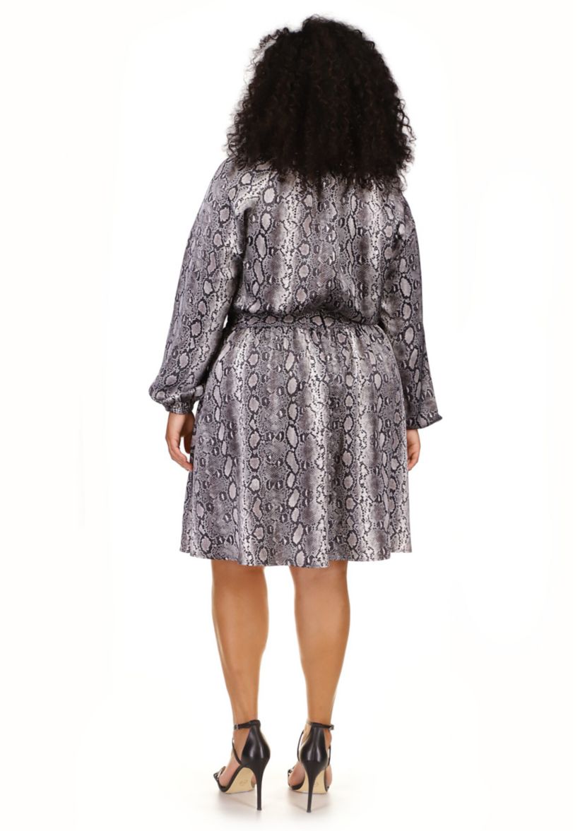 Plus Size Adder Mini Long Sleeve Dress