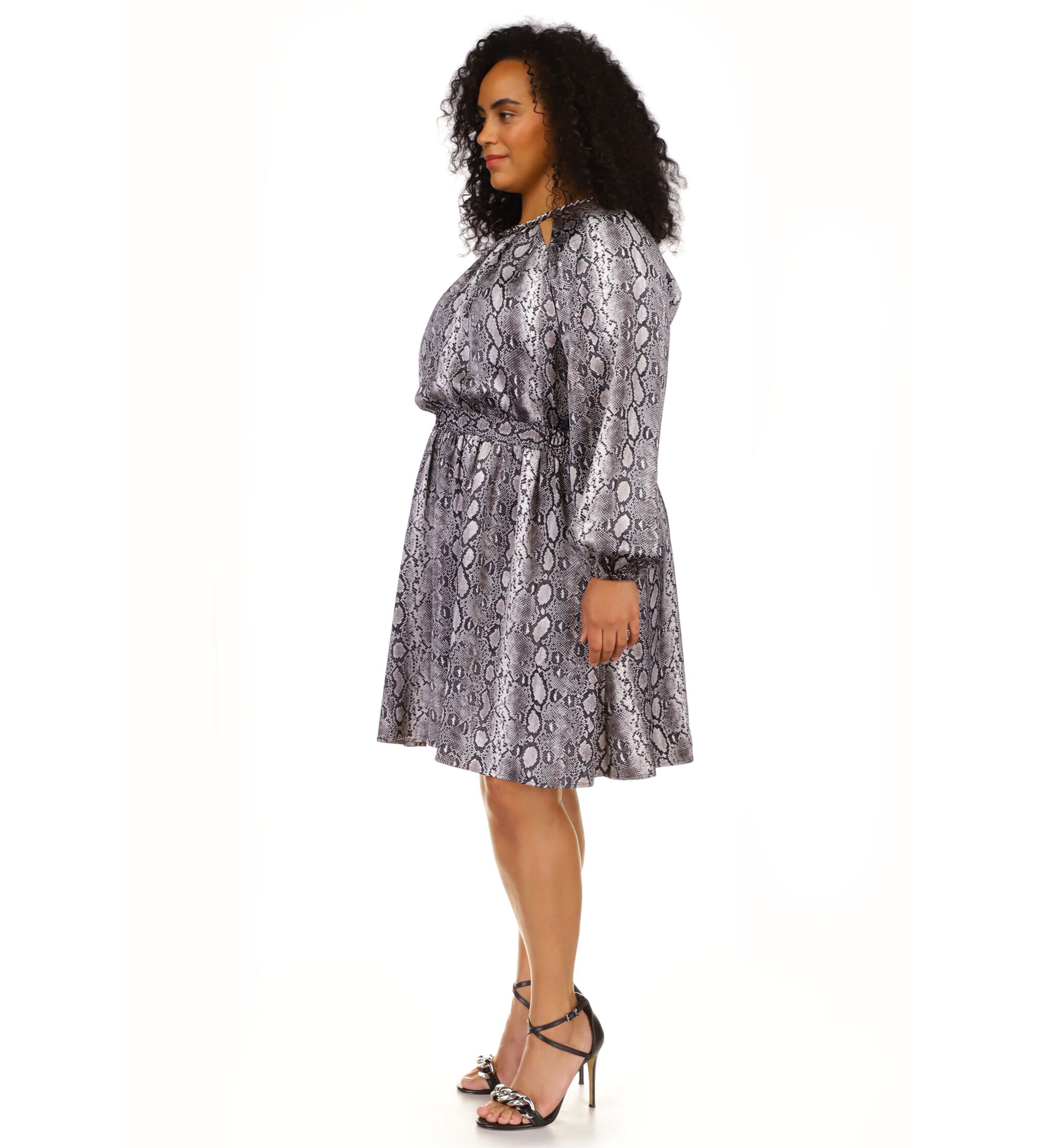 Plus Size Adder Mini Long Sleeve Dress