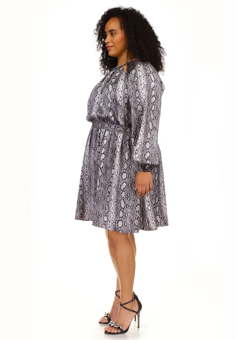 Plus Size Adder Mini Long Sleeve Dress