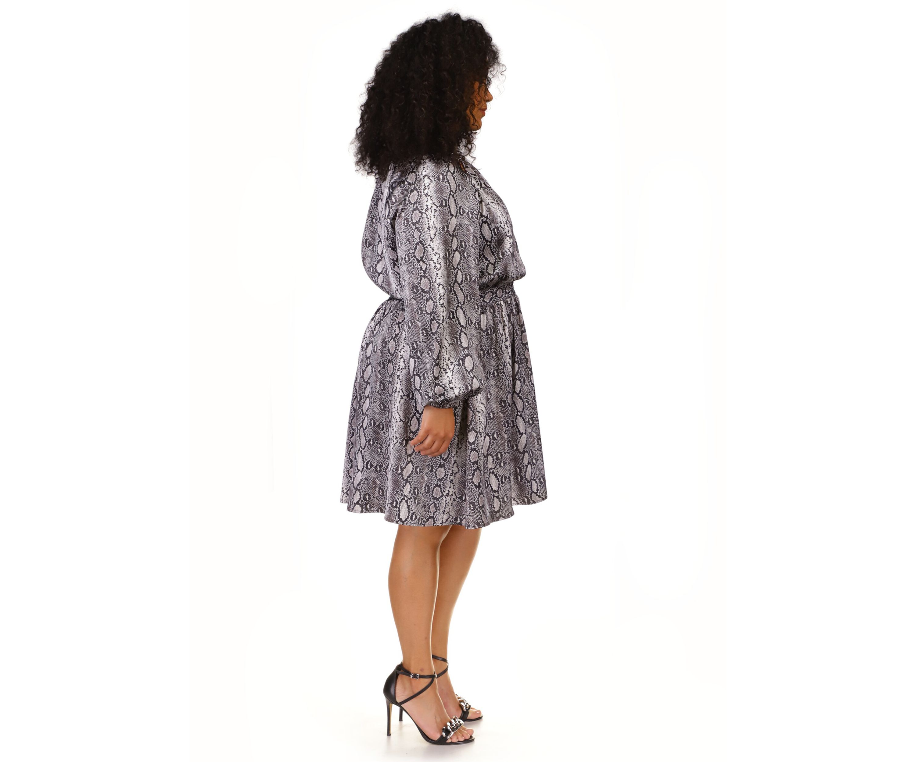 Plus Size Adder Mini Long Sleeve Dress