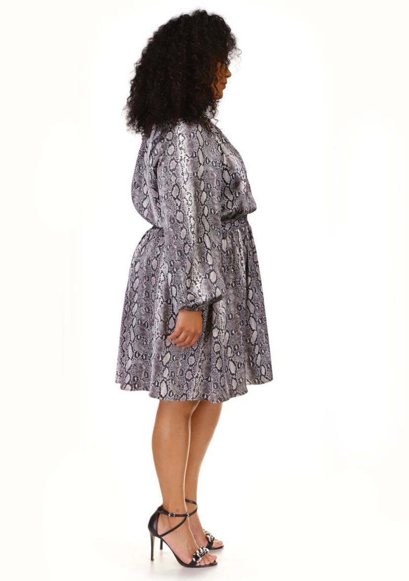 Plus Size Adder Mini Long Sleeve Dress