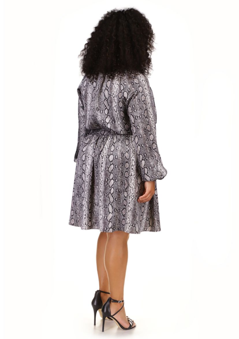 Plus Size Adder Mini Long Sleeve Dress