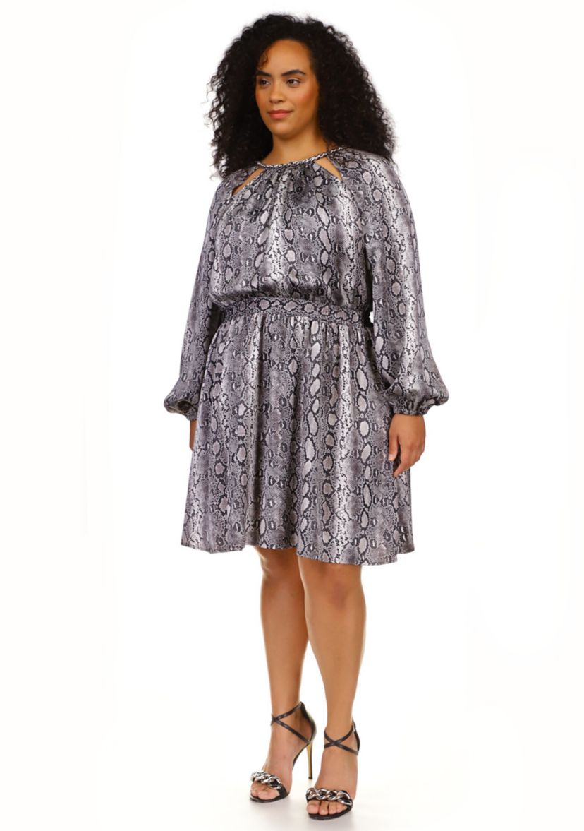 Plus Size Adder Mini Long Sleeve Dress