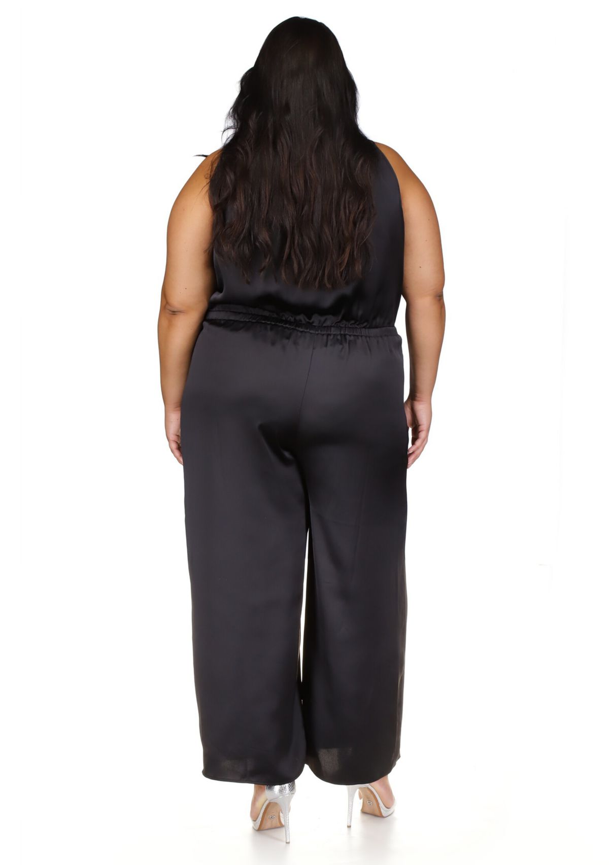 Plus Size Rhinestone Strap Jumpsuit 