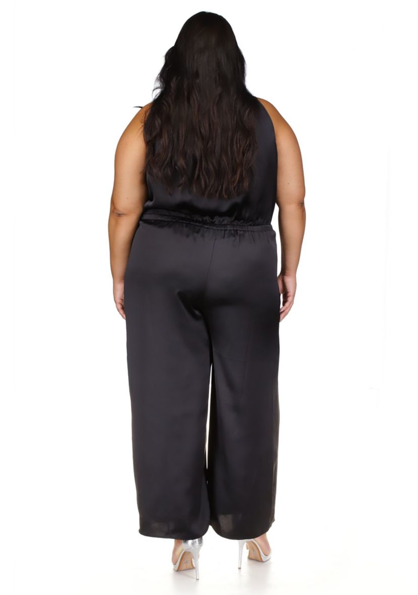 Plus Size Rhinestone Strap Jumpsuit 