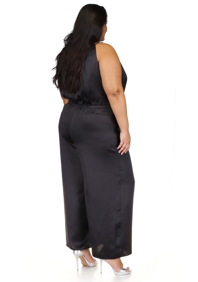 Plus Size Rhinestone Strap Jumpsuit 