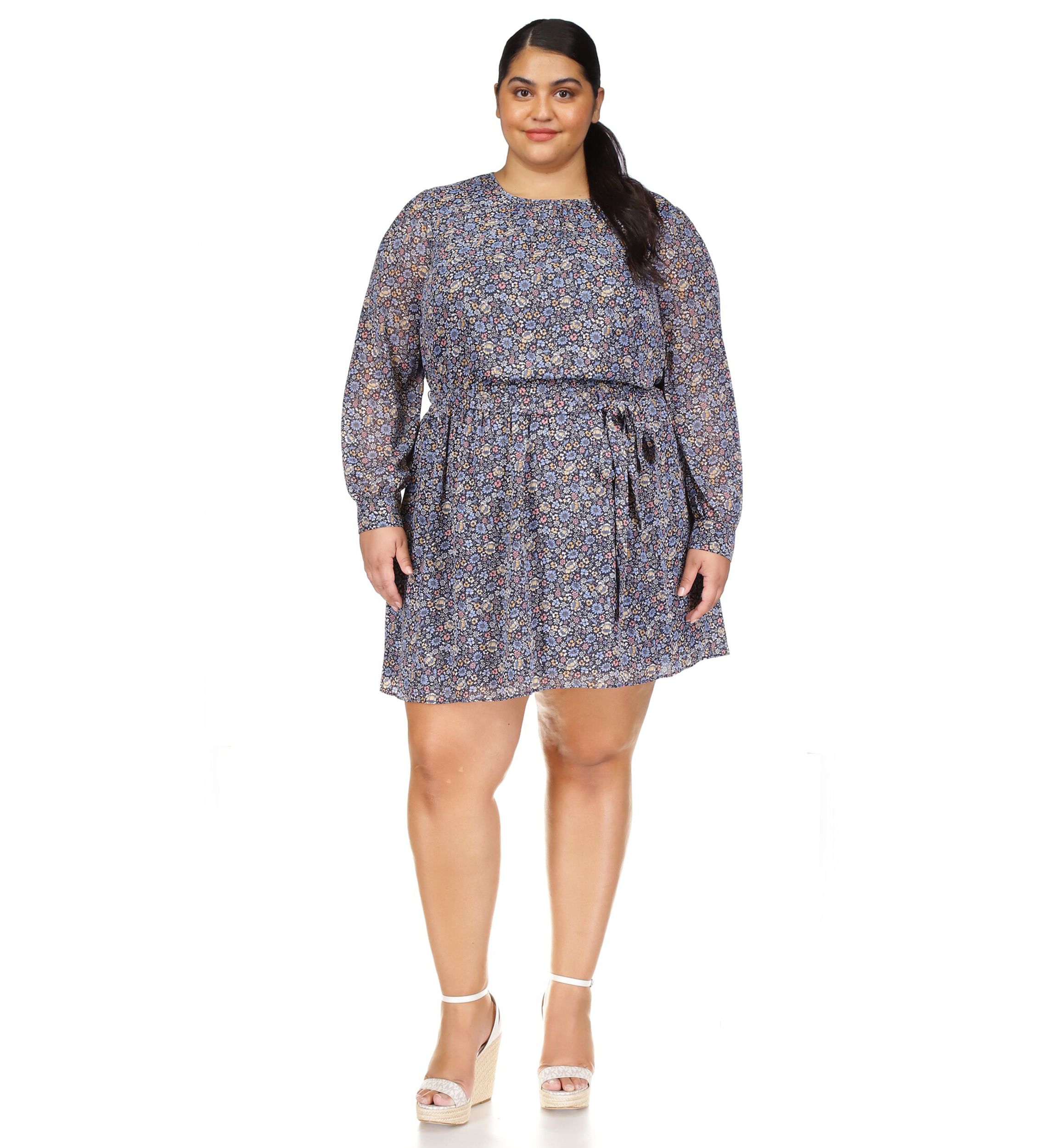 Plus Size Field of Flowers Mini Dress