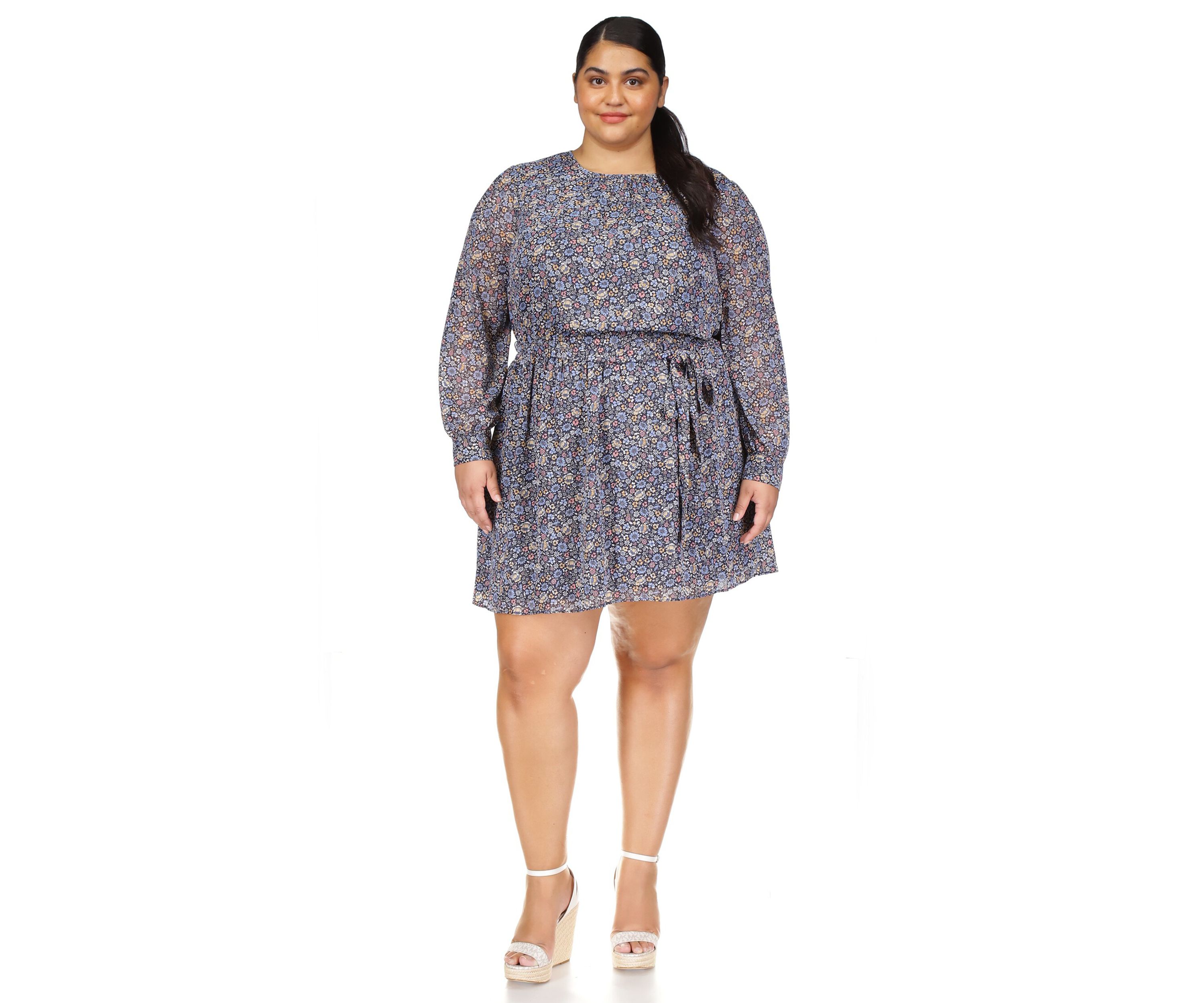 Plus Size Field of Flowers Mini Dress