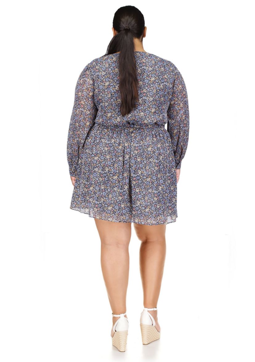 Plus Size Field of Flowers Mini Dress