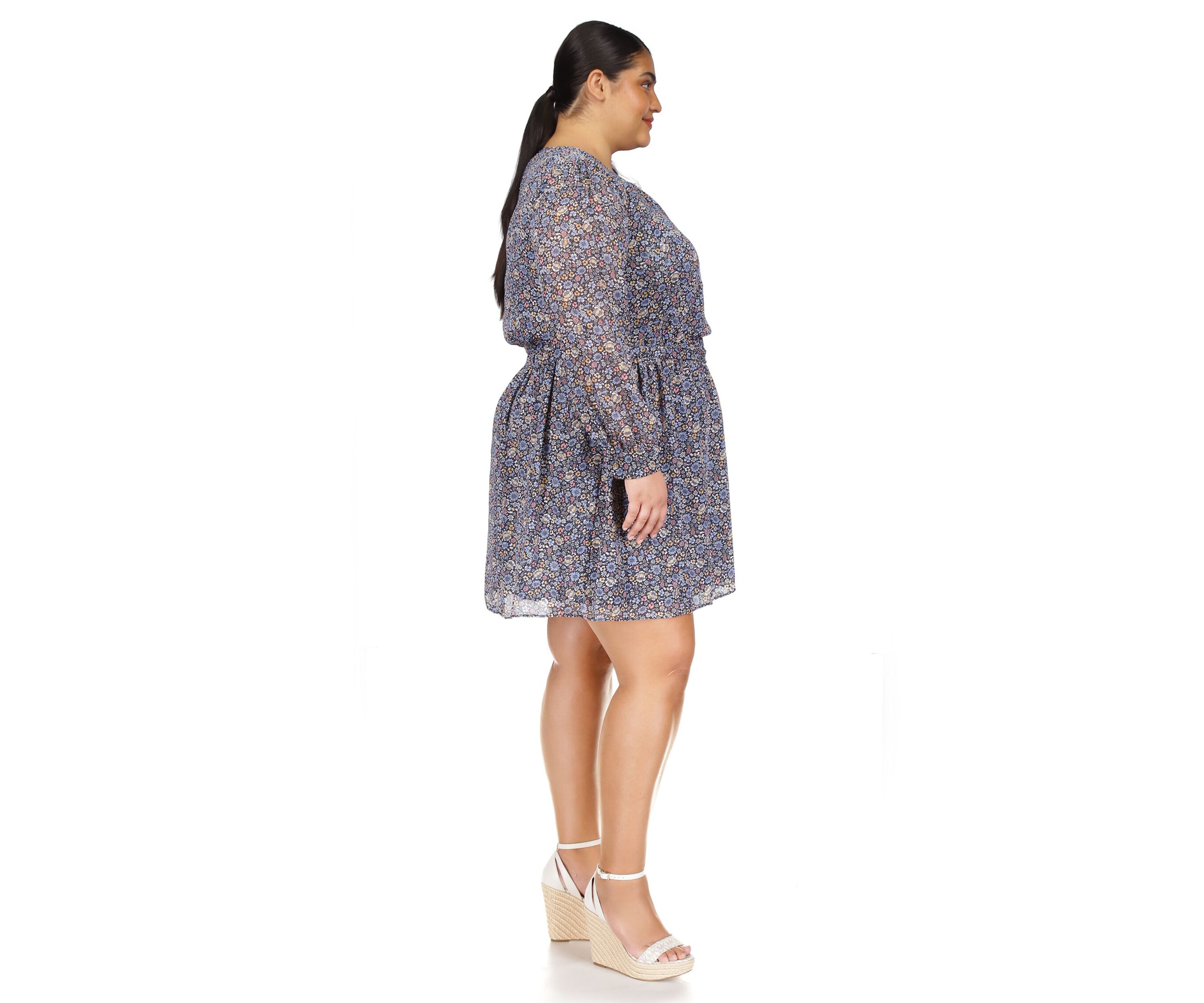 Plus Size Field of Flowers Mini Dress