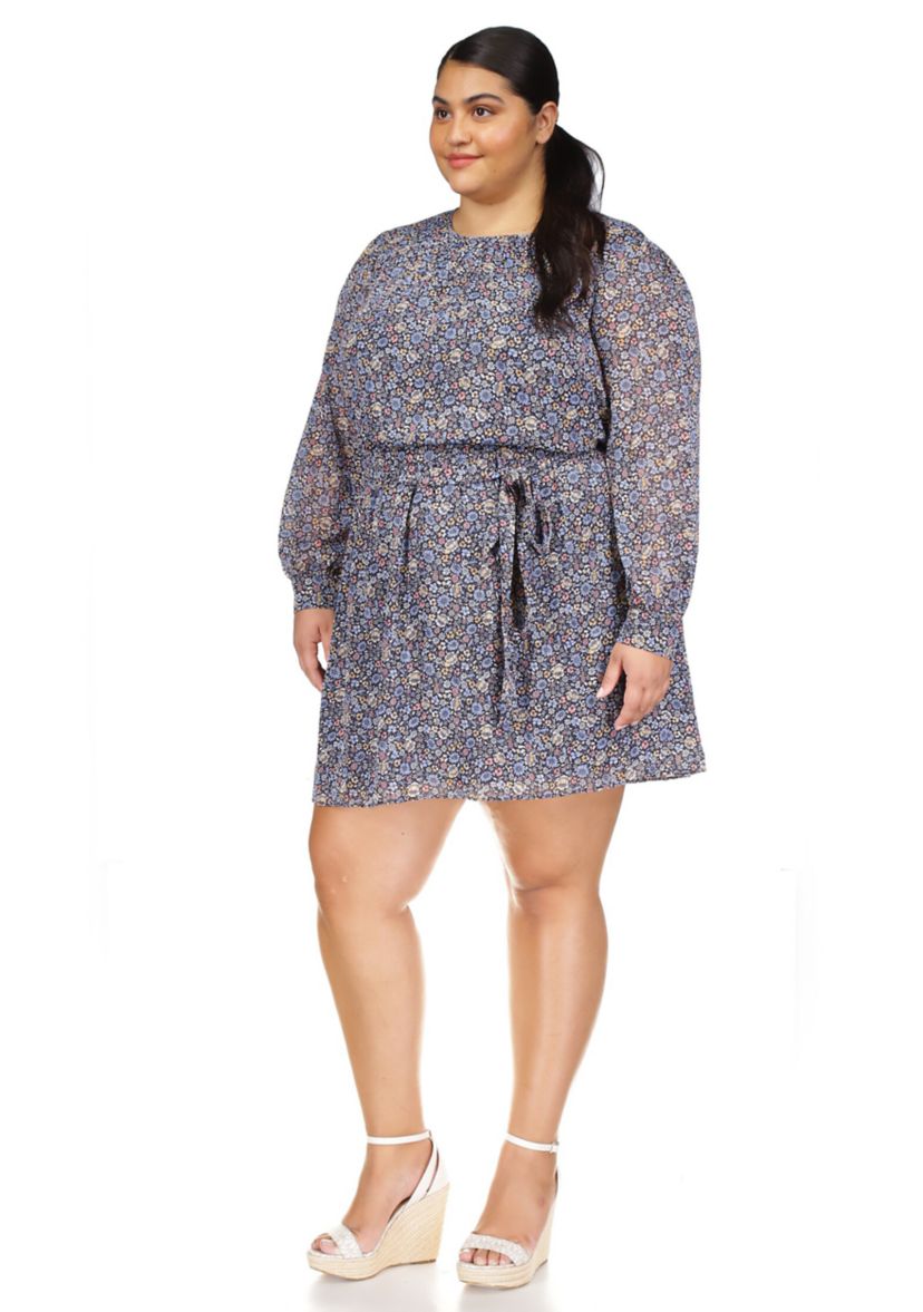 Plus Size Field of Flowers Mini Dress