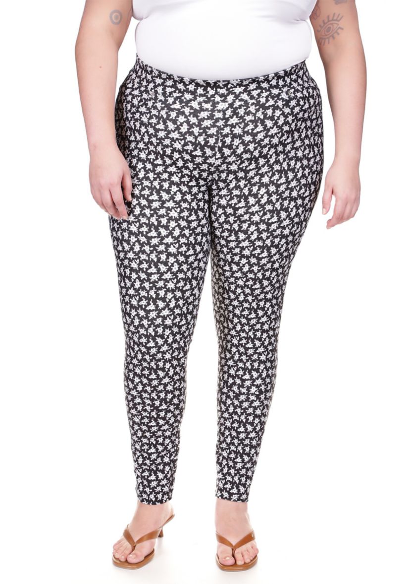 Plus Size Mini Floral Leggings