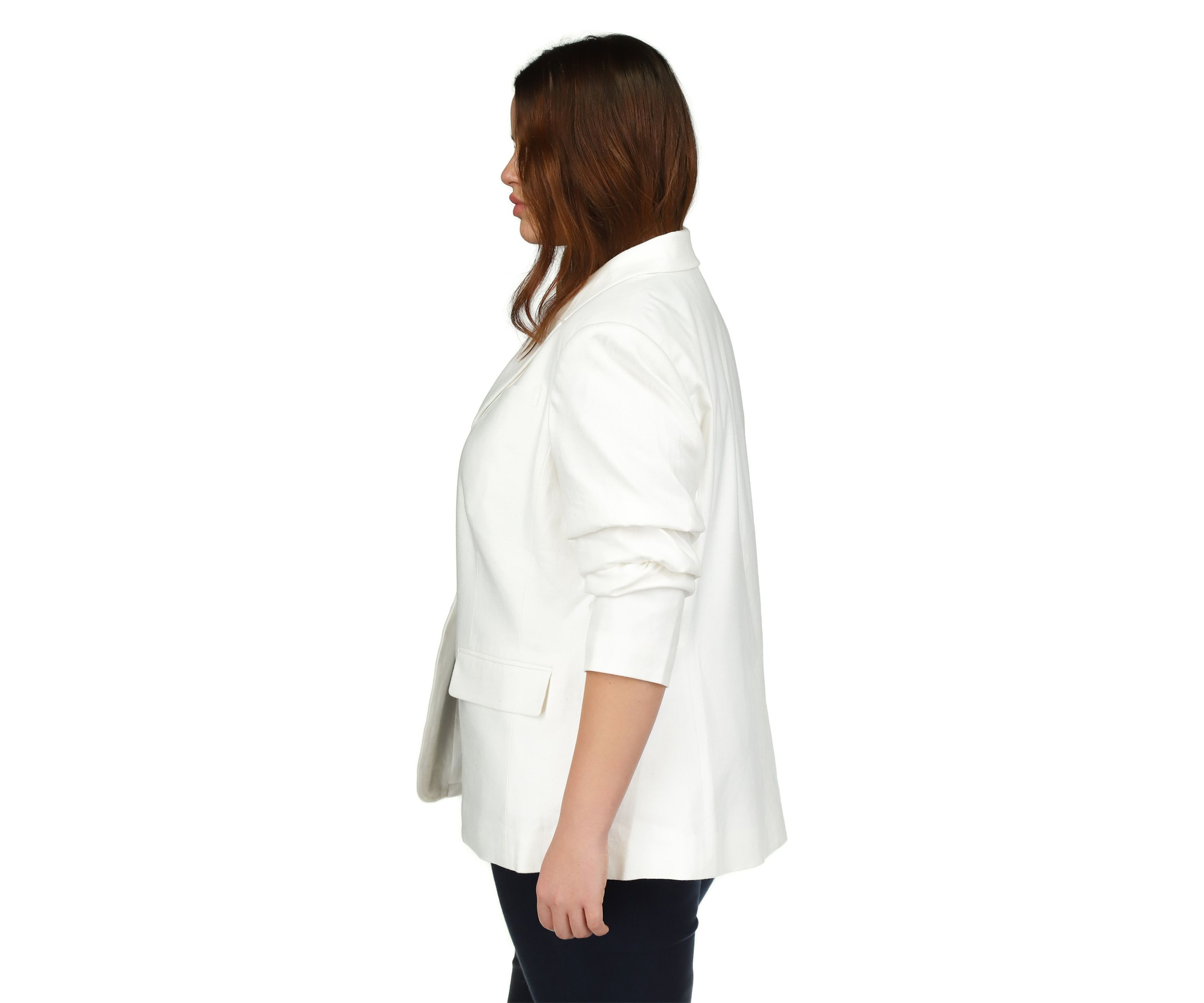 Plus Size Linen Blazer