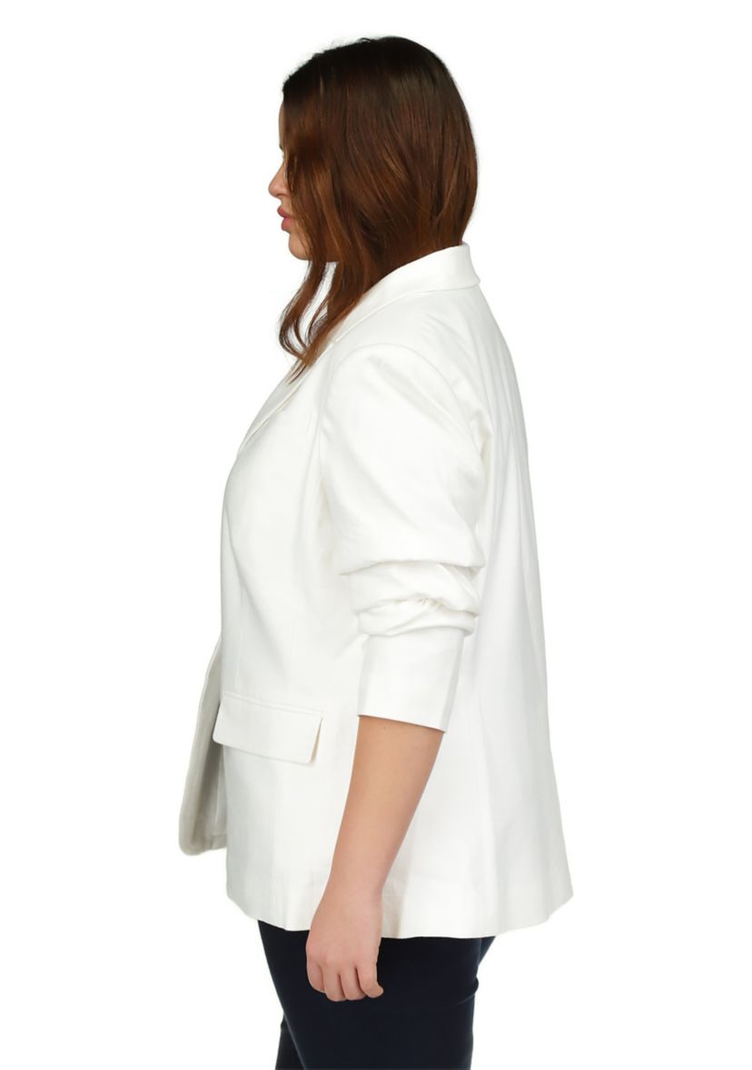 Plus Size Linen Blazer