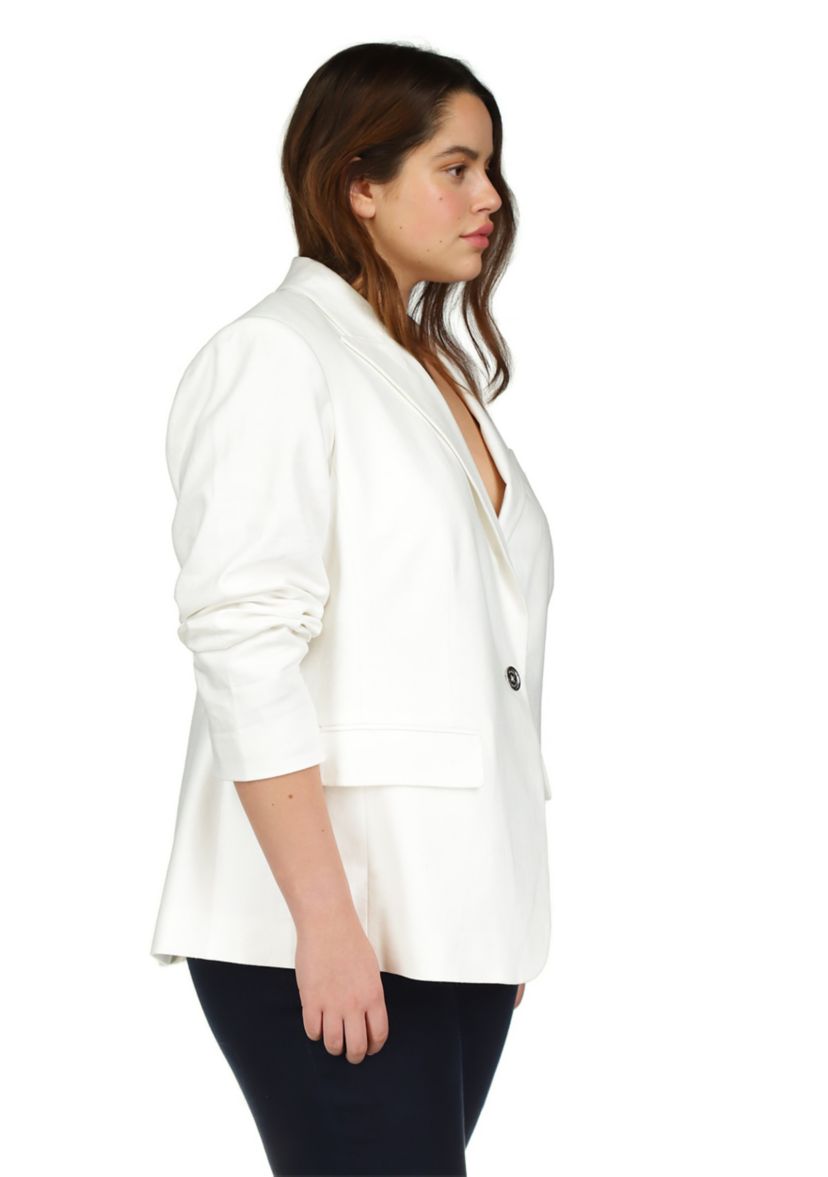 Plus Size Linen Blazer