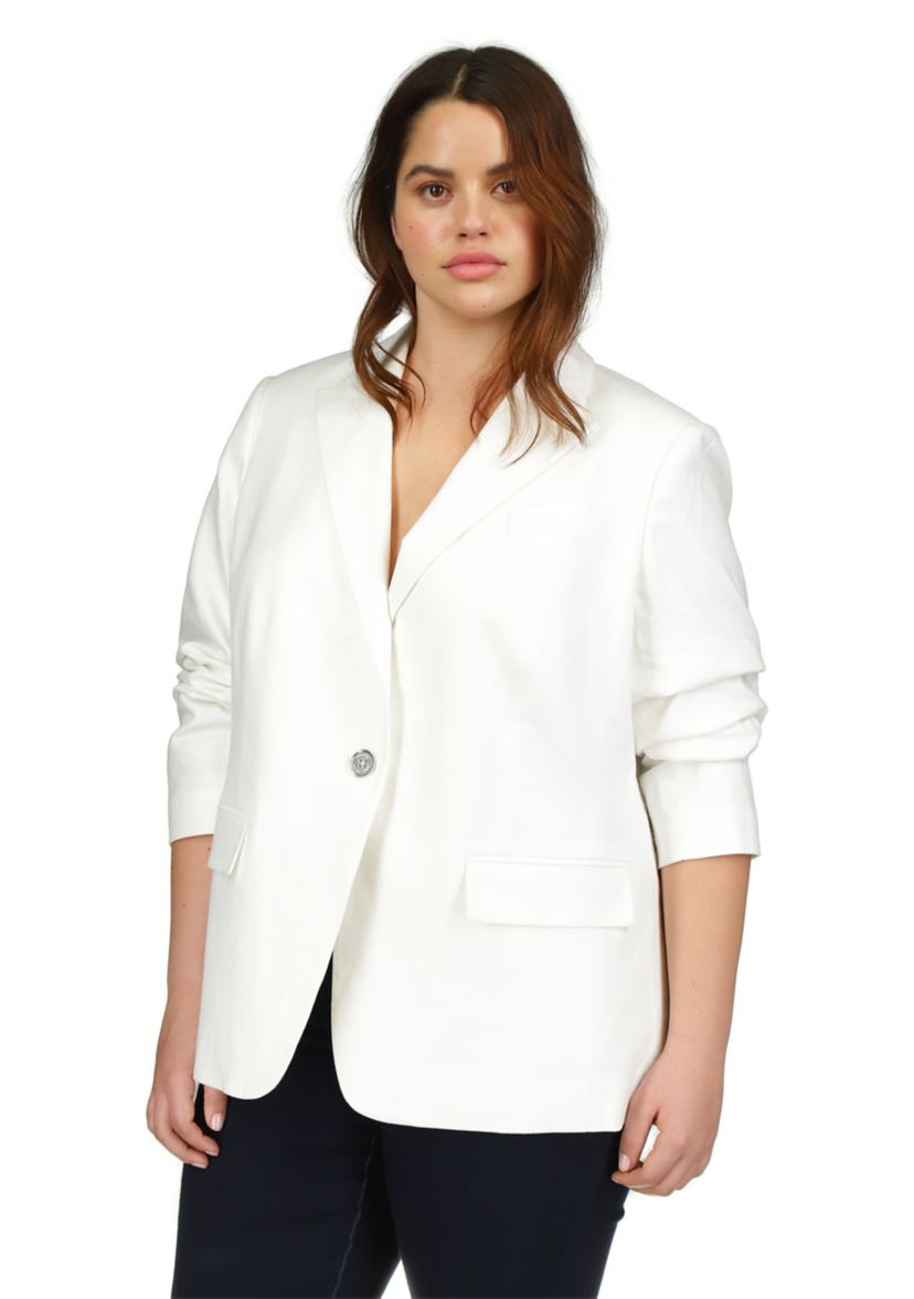Plus Size Linen Blazer