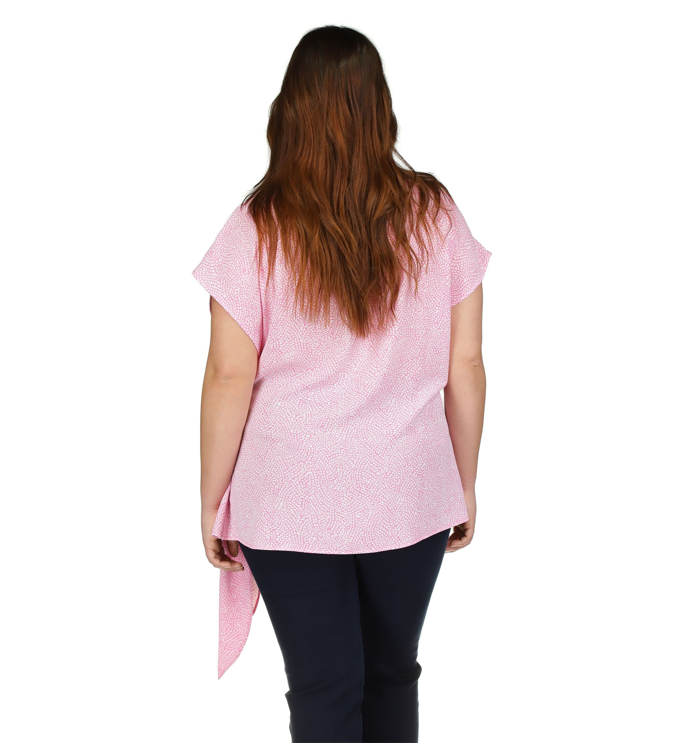 Plus Size Printed Side Tie Top