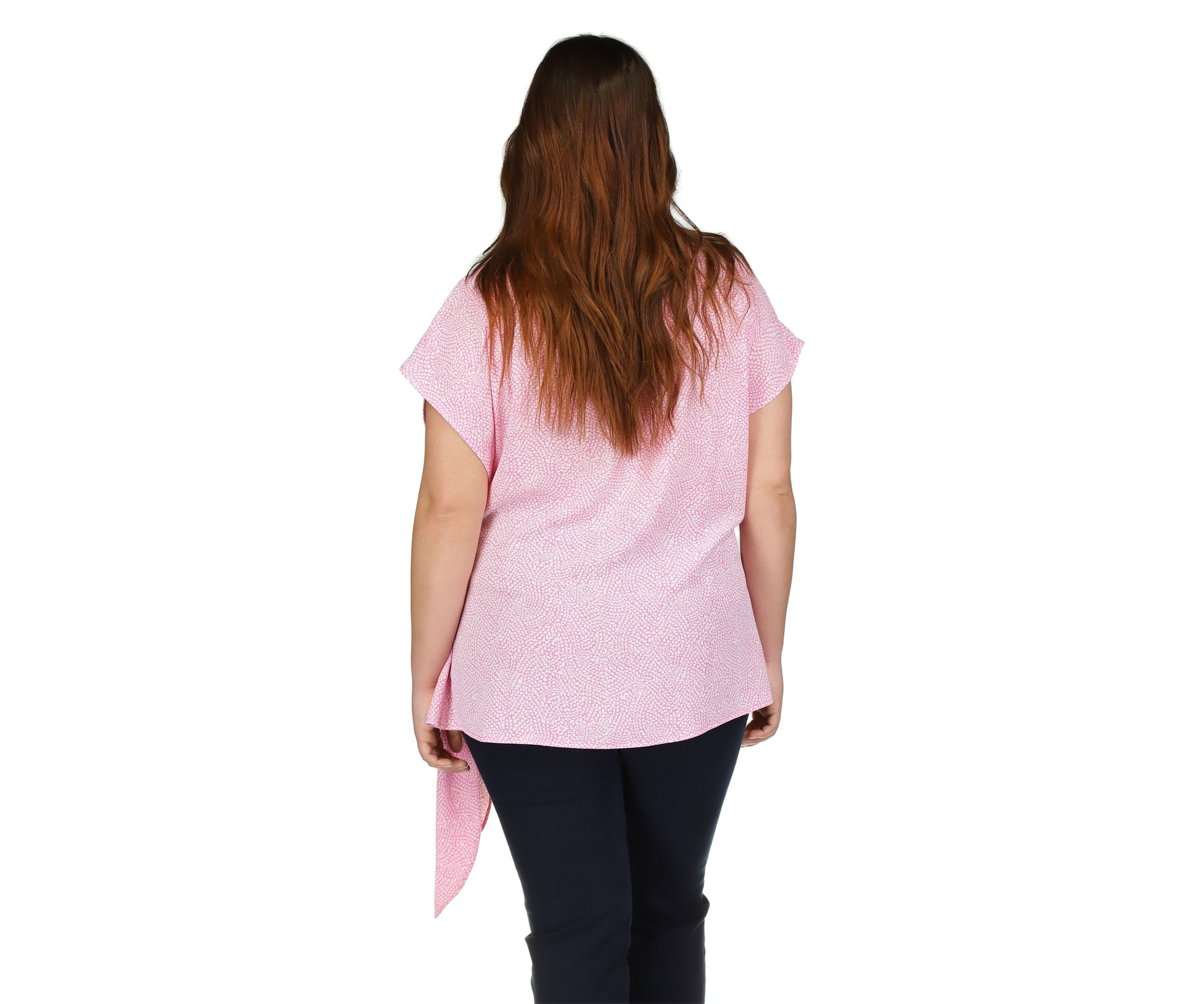 Plus Size Printed Side Tie Top