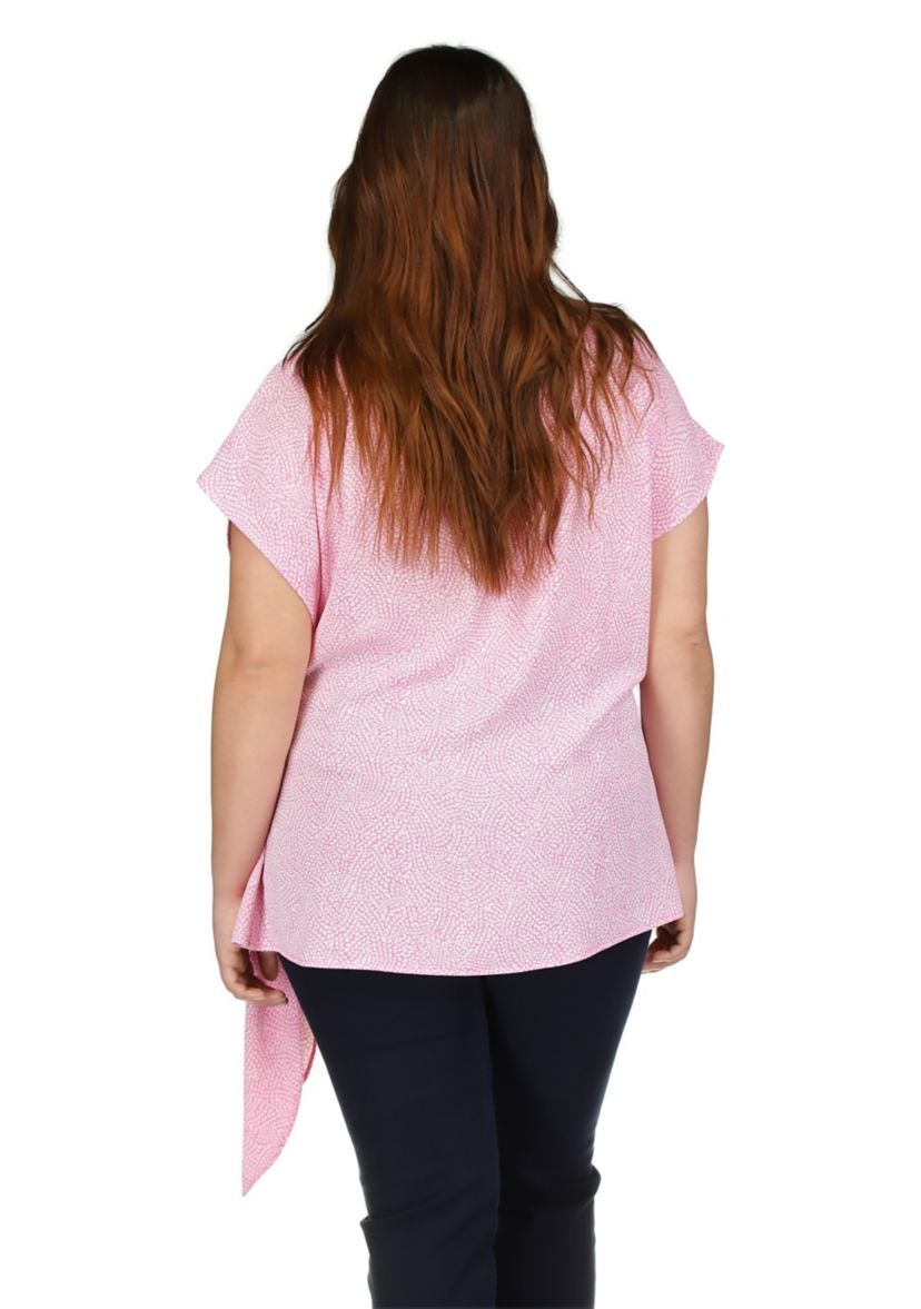 Plus Size Printed Side Tie Top