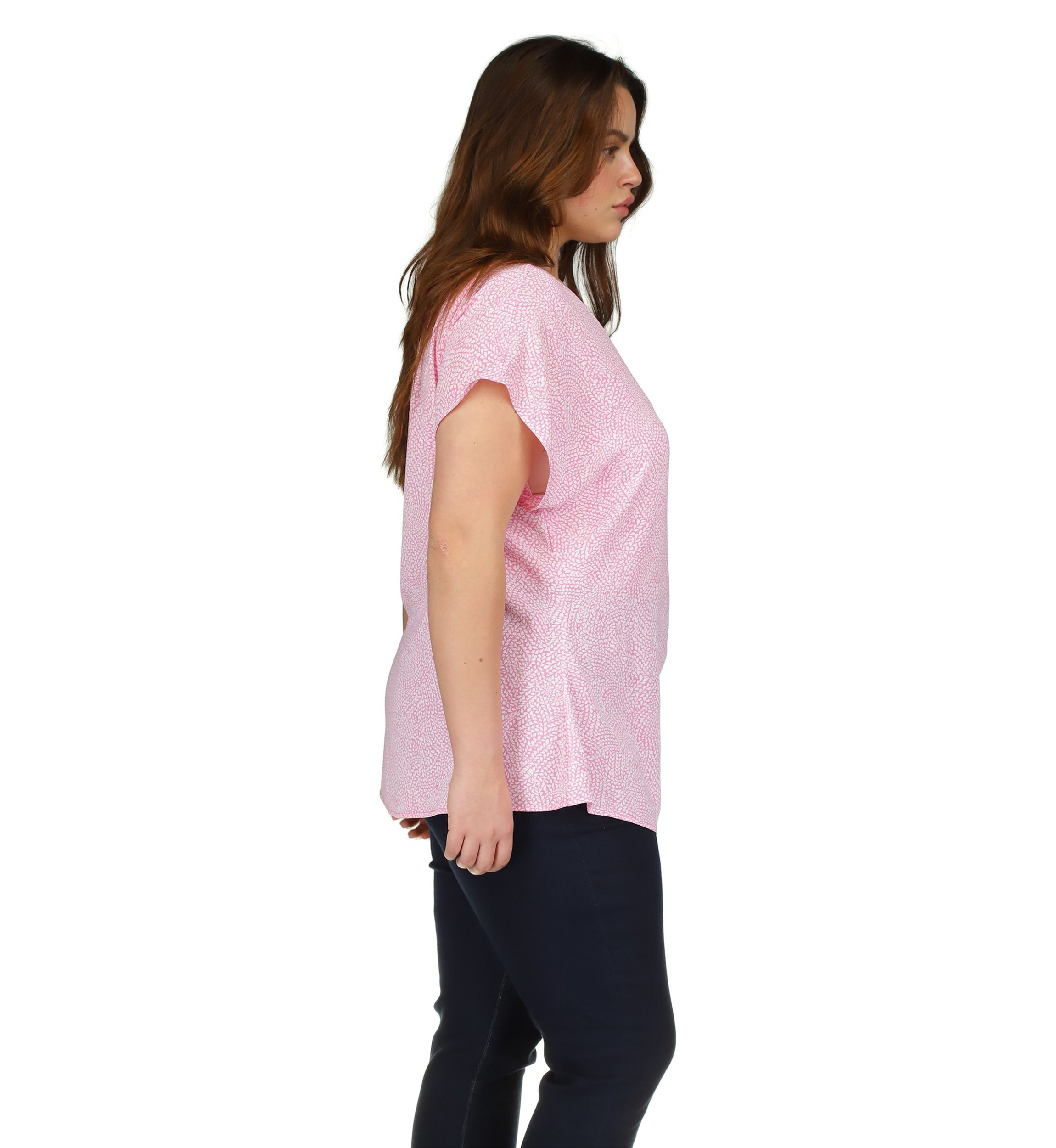 Plus Size Printed Side Tie Top