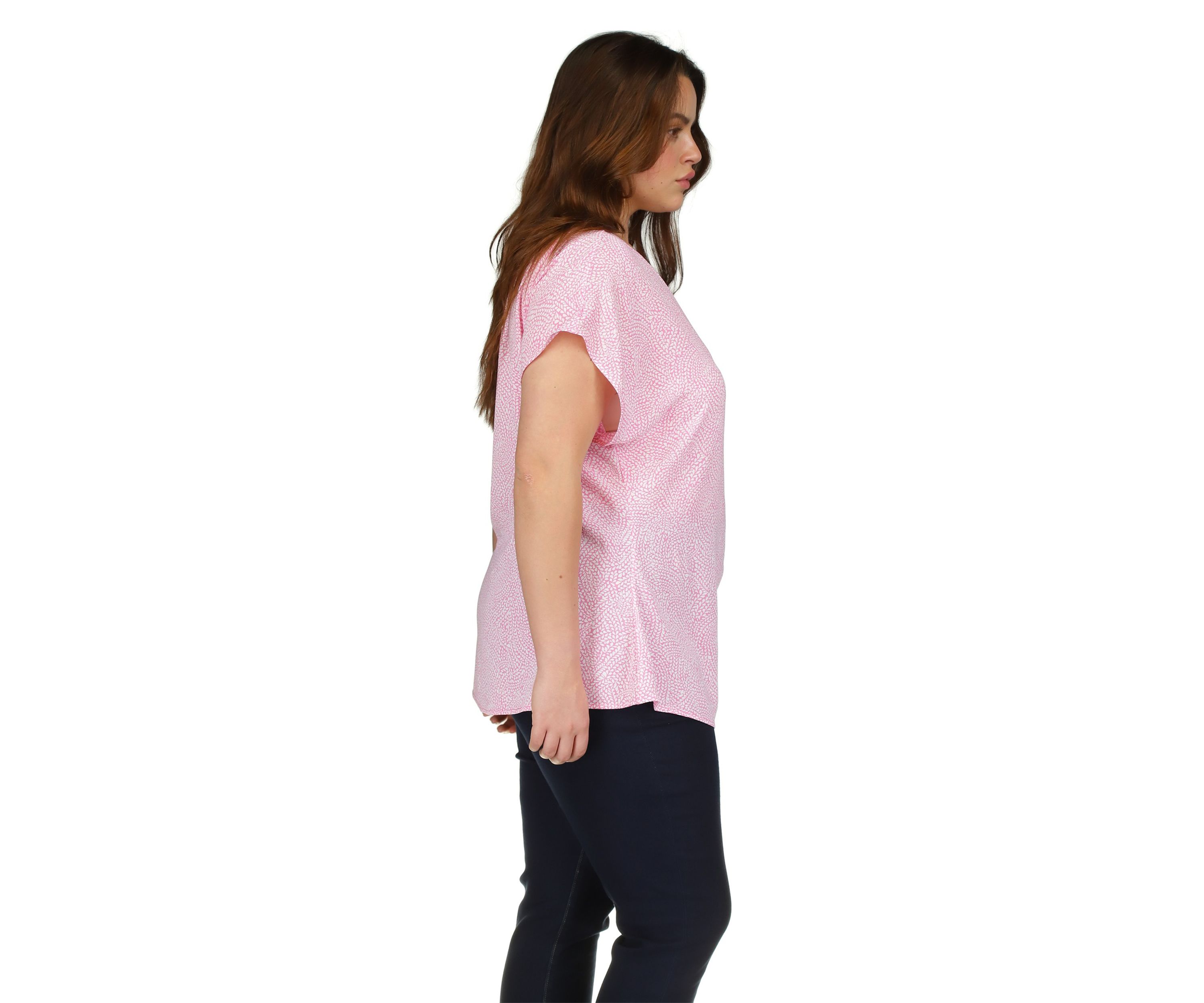 Plus Size Printed Side Tie Top
