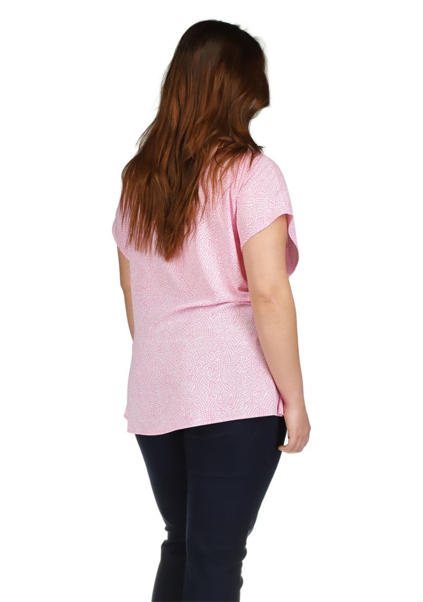 Plus Size Printed Side Tie Top
