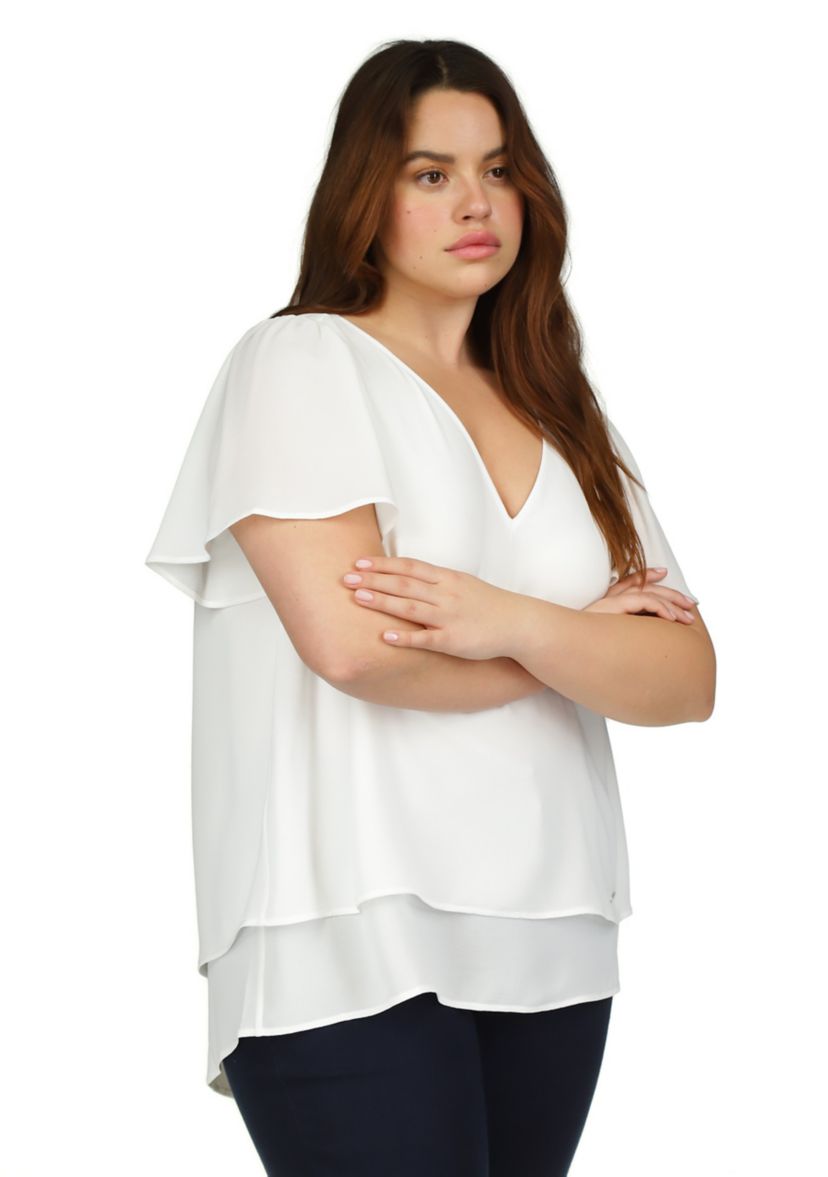 Plus Size Double Layered Top