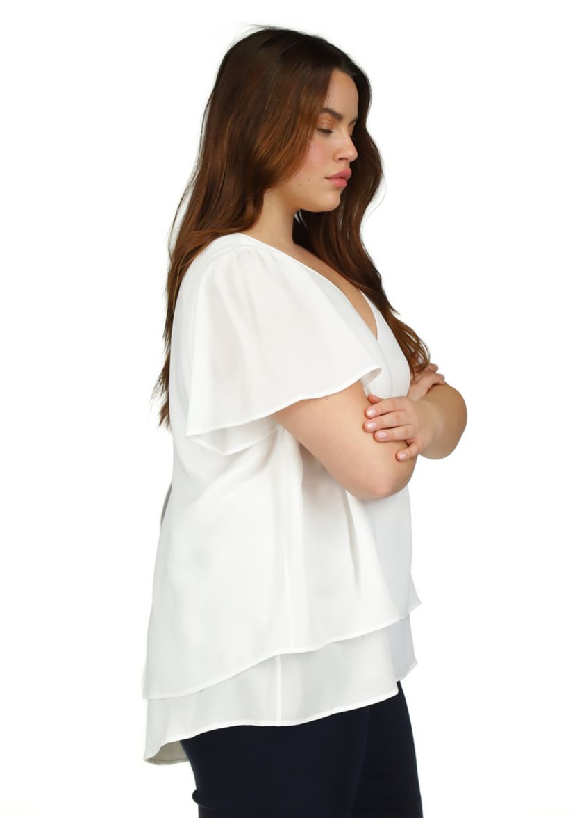 Plus Size Double Layered Top